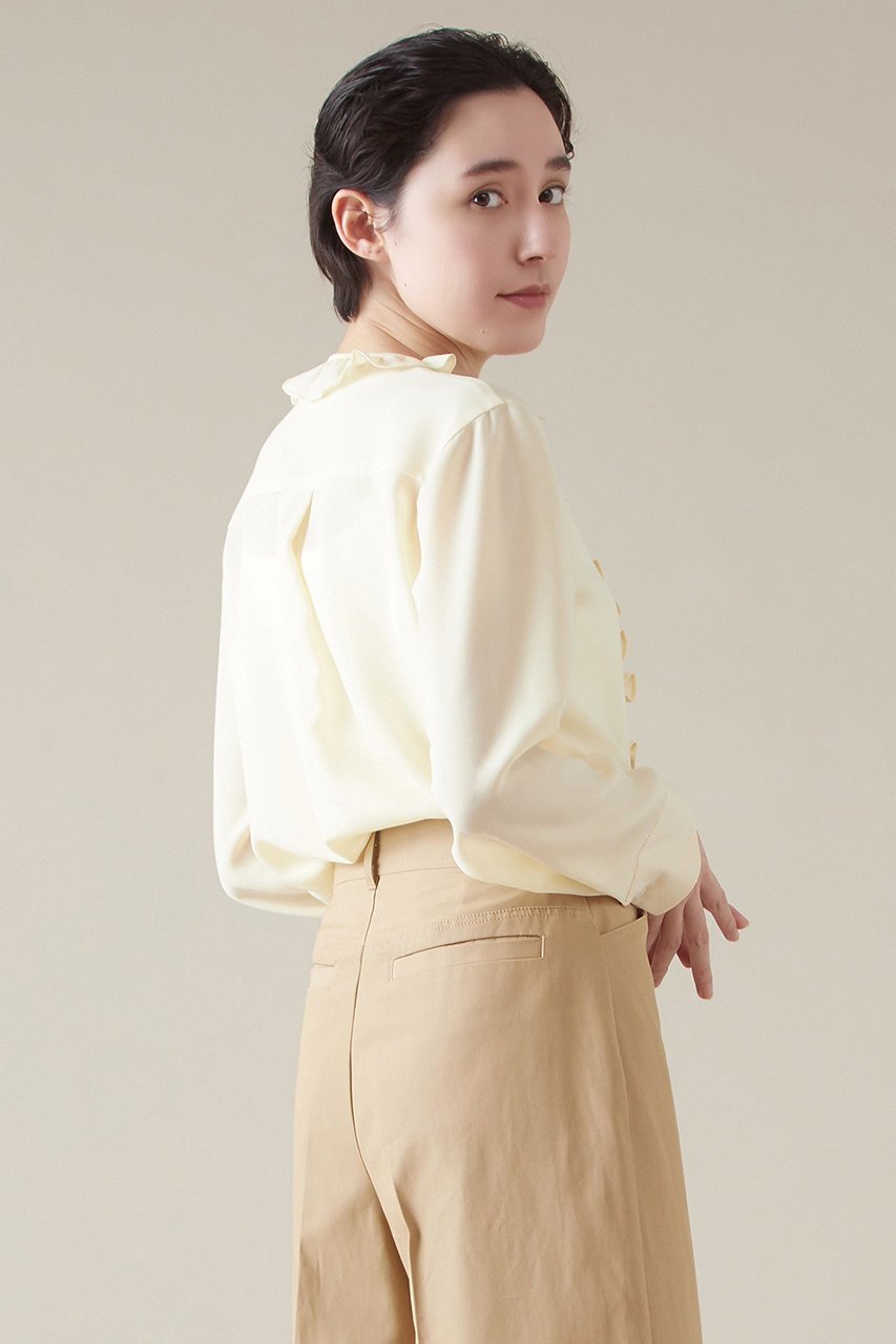 【マルティニーク/martinique】のフリルブラウス 人気、トレンドファッション・服の通販 founy(ファニー) 　ファッション　Fashion　レディースファッション　Fashion for Women　トップス・カットソー　Cut & Sew Tops　シャツ・ブラウス・オフィスカジュアル　Elegant Blouses & Button-Ups　ジャケット　Jacket, Outerwear　スリーブ　Sleeve, Long Sleeve / Short Sleeve　フリル　Frill, Ruffle　ロング　Long, Long-Length　other-2|ID: prp329100004607813 ipo3291000000032905936