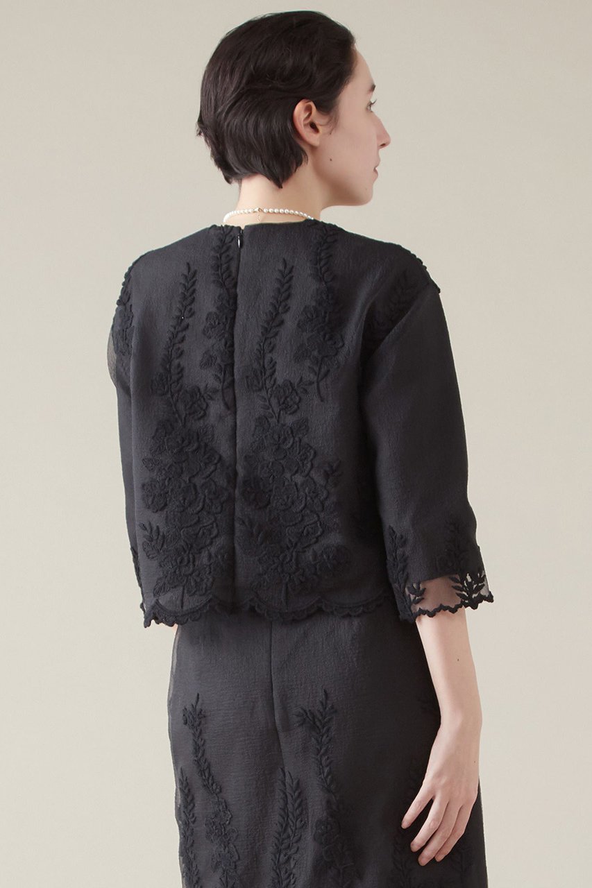 【マルティニーク/martinique】のリップルオーガンジー刺繍ブラウス 人気、トレンドファッション・服の通販 founy(ファニー) 　ファッション　Fashion　レディースファッション　Fashion for Women　トップス・カットソー　Cut & Sew Tops　シャツ・ブラウス・オフィスカジュアル　Elegant Blouses & Button-Ups　おすすめ　Recommended / Our Picks　インナー　Innerwear　スリーブ　Sleeve, Long Sleeve / Short Sleeve　セットアップ　Set-Up, Coordinated Outfit　タフタ　Taffeta, Structured Fabric　デニム　Denim, Jeans Material　フラワー　Flower, Floral　ロング　Long, Long-Length　ワッシャー　Washer, Crinkled Finish　other-3|ID: prp329100004607815 ipo3291000000032905998