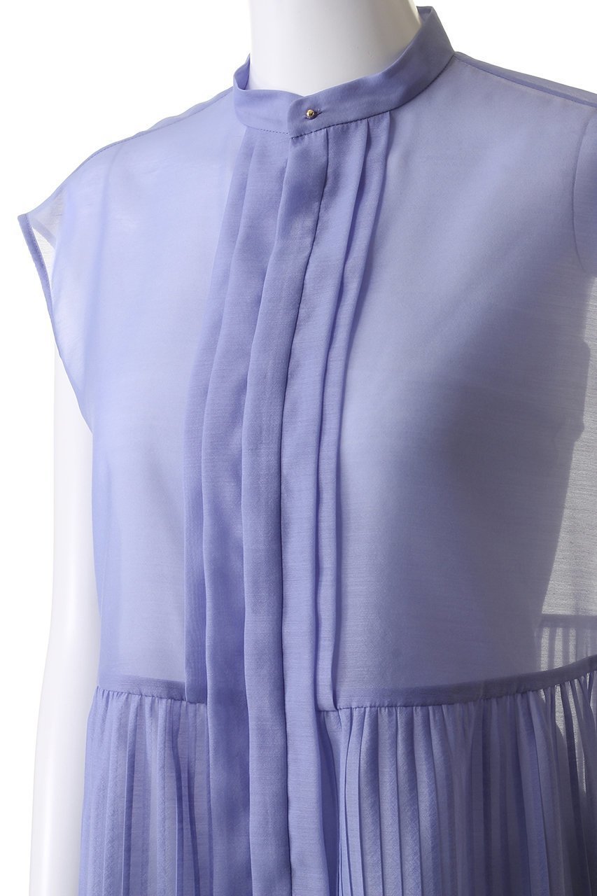 【ヒューエルミュージアム/hueLe Museum】の【STUMBLY】Sheer Pleated Blouse 人気、トレンドファッション・服の通販 founy(ファニー) 　ファッション　Fashion　レディースファッション　Fashion for Women　トップス・カットソー　Cut & Sew Tops　キャミソール&ノースリーブ　Camisoles & Sleeveless Tops　シャツ・ブラウス・オフィスカジュアル　Elegant Blouses & Button-Ups　オーガンジー　Organza Fabric　シンプル　Simple, Minimal　ノースリーブ　Sleeveless, No-Sleeve　フェミニン　Feminine, Girly　プリーツ　Pleats, Pleated　エレガント 上品　Elegant　other-5|ID: prp329100004607818 ipo3291000000032906171