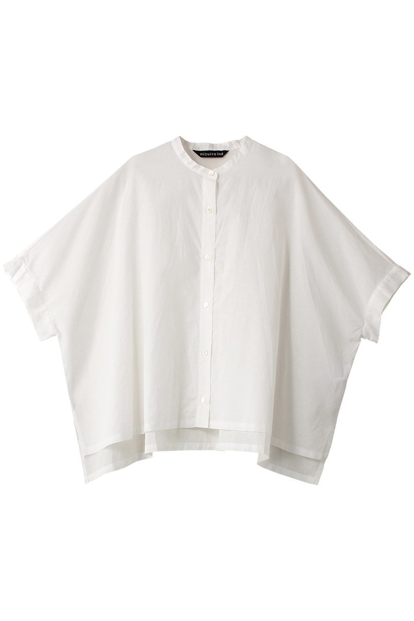 【ミズイロ インド/mizuiro ind】のstand collar wide shirt シャツ インテリア・キッズ・メンズ・レディースファッション・服の通販 founy(ファニー) 　ファッション　Fashion　レディースファッション　Fashion for Women　トップス・カットソー　Cut & Sew Tops　シャツ・ブラウス・オフィスカジュアル　Elegant Blouses & Button-Ups　コンパクト　Compact, Small Size　サマー　Summer, Summer Style　ショート　Short, Short Length　スタンド　Stand Collar, Upright Stand　スリーブ　Sleeve, Long Sleeve / Short Sleeve　ハーフ　Half, Half-Length　リネン　Linen, Linen Fabric　ワイド　Wide, Wide Fit　定番　Standard, Basic Item　off white|ID: prp329100004607819 ipo3291000000032906217