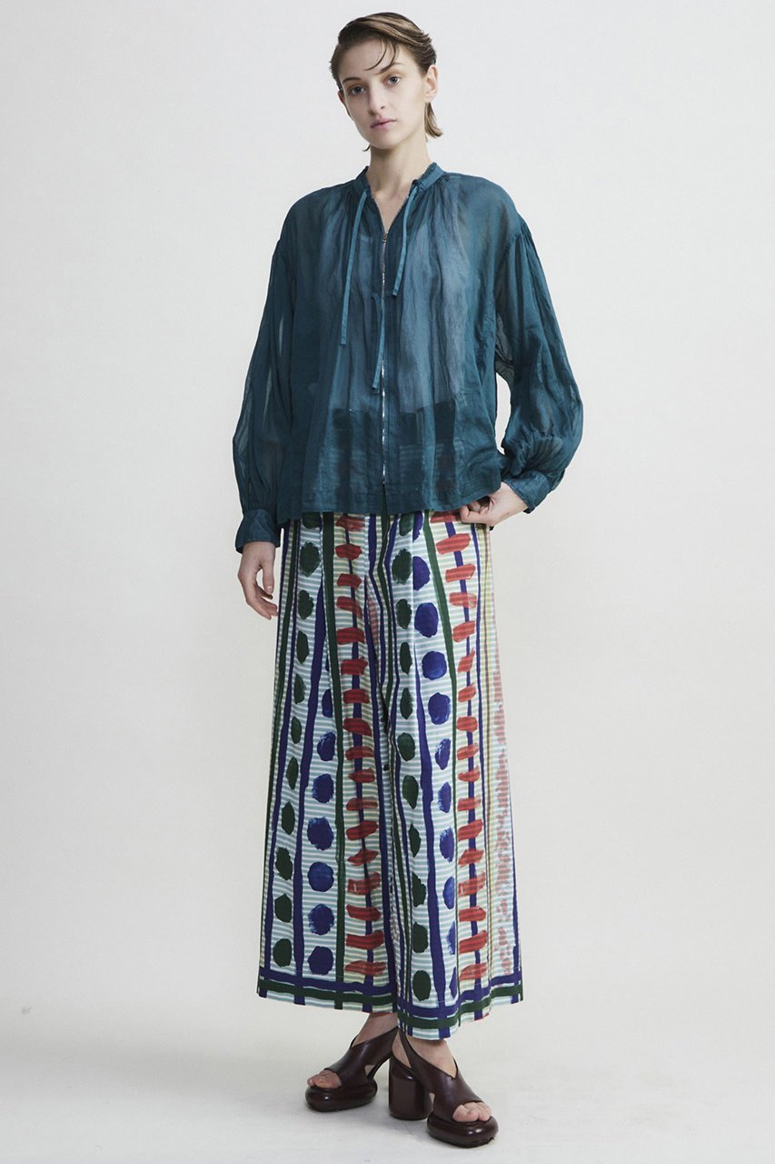 【カレンテージ/CURRENTAGE】のマウンテンスモックシャツ インテリア・キッズ・メンズ・レディースファッション・服の通販 founy(ファニー) 　ファッション　Fashion　レディースファッション　Fashion for Women　トップス・カットソー　Cut & Sew Tops　シャツ・ブラウス・オフィスカジュアル　Elegant Blouses & Button-Ups　オーガンジー　Organza Fabric　カットオフ　Cut-Off Design　クラシック　Classic, Timeless Style　スモック　Smock, Smock Dress　スリーブ　Sleeve, Long Sleeve / Short Sleeve　フロント　Front, Front Design　モダン　Modern, Contemporary　ロング　Long, Long-Length　ヴィンテージ　Vintage Style　グリーン|ID: prp329100004607820 ipo3291000000032906273