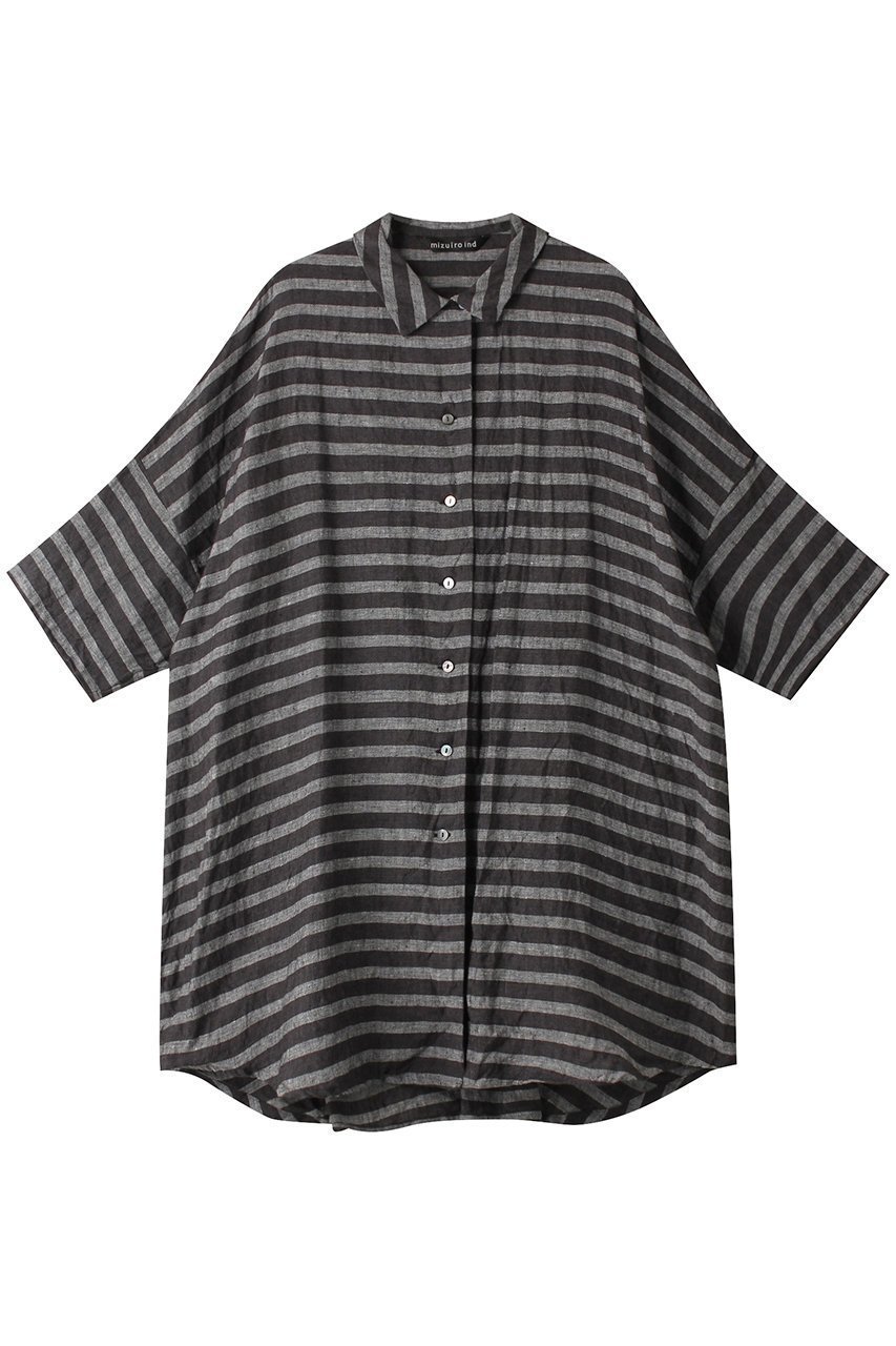 【ミズイロ インド/mizuiro ind】のBD linen wide shirt シャツ インテリア・キッズ・メンズ・レディースファッション・服の通販 founy(ファニー) 　ファッション　Fashion　レディースファッション　Fashion for Women　トップス・カットソー　Cut & Sew Tops　シャツ・ブラウス・オフィスカジュアル　Elegant Blouses & Button-Ups　ショート　Short, Short Length　スリーブ　Sleeve, Long Sleeve / Short Sleeve　ヘムライン　Hemline, Bottom Cut　ワイド　Wide, Wide Fit　夏　Summer　c.gray|ID: prp329100004607828 ipo3291000000032907123