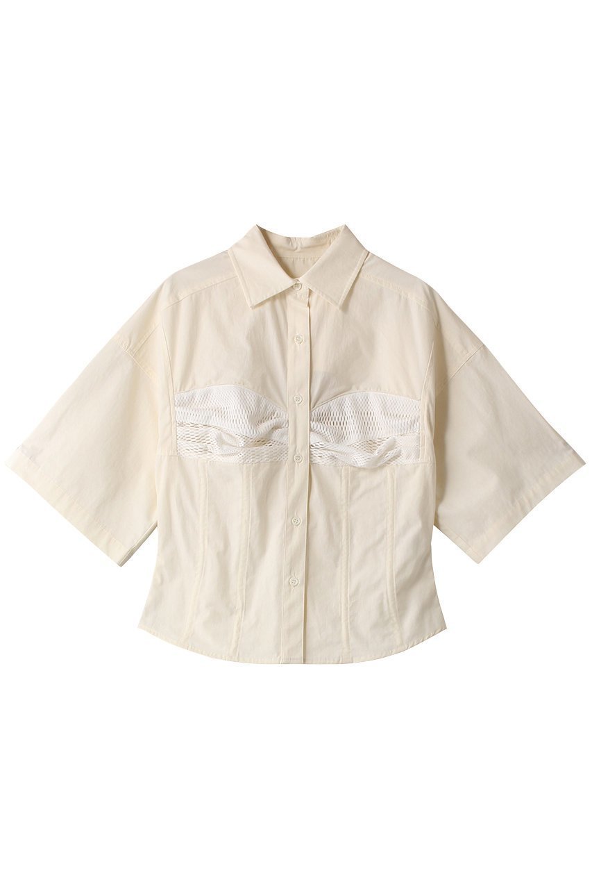 【プランク プロジェクト/PRANK PROJECT】のレースビスチェシャツ / Lace Bustier Shirt 人気、トレンドファッション・服の通販 founy(ファニー) 　ファッション　Fashion　レディースファッション　Fashion for Women　トップス・カットソー　Cut & Sew Tops　シャツ・ブラウス・オフィスカジュアル　Elegant Blouses & Button-Ups　ビスチェ　Bustiers & Corset Tops / Layered Bustier Style　おすすめ　Recommended / Our Picks　カッティング　Cutting Detail　ショート　Short, Short Length　スリーブ　Sleeve, Long Sleeve / Short Sleeve　タイプライター　Typewriter Fabric, Crisp Cotton　タンブラー　Tumbler, Travel Mug　ビスチェ　Bustier, Corset Top　フリンジ　Fringe, Tassel　メッシュ　Mesh, Net Fabric　リネン　Linen, Linen Fabric　レース　Lace, Lace Fabric　 other-1|ID: prp329100004607829 ipo3291000000032907513
