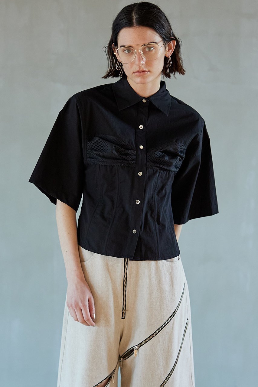 【プランク プロジェクト/PRANK PROJECT】のレースビスチェシャツ / Lace Bustier Shirt 人気、トレンドファッション・服の通販 founy(ファニー) 　ファッション　Fashion　レディースファッション　Fashion for Women　トップス・カットソー　Cut & Sew Tops　シャツ・ブラウス・オフィスカジュアル　Elegant Blouses & Button-Ups　ビスチェ　Bustiers & Corset Tops / Layered Bustier Style　おすすめ　Recommended / Our Picks　カッティング　Cutting Detail　ショート　Short, Short Length　スリーブ　Sleeve, Long Sleeve / Short Sleeve　タイプライター　Typewriter Fabric, Crisp Cotton　タンブラー　Tumbler, Travel Mug　ビスチェ　Bustier, Corset Top　フリンジ　Fringe, Tassel　メッシュ　Mesh, Net Fabric　リネン　Linen, Linen Fabric　レース　Lace, Lace Fabric　other-8|ID: prp329100004607829 ipo3291000000032907540