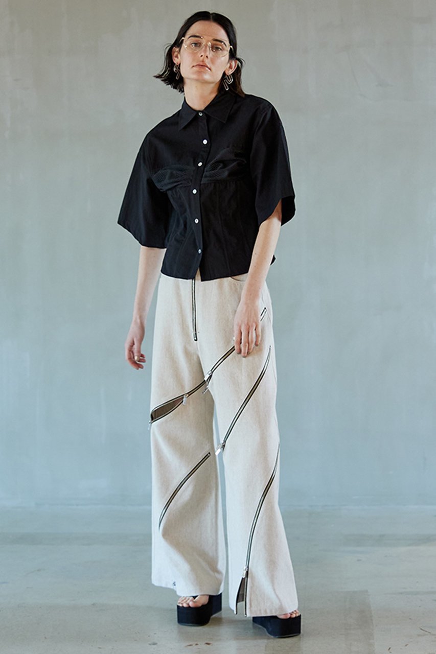 【プランク プロジェクト/PRANK PROJECT】のレースビスチェシャツ / Lace Bustier Shirt 人気、トレンドファッション・服の通販 founy(ファニー) 　ファッション　Fashion　レディースファッション　Fashion for Women　トップス・カットソー　Cut & Sew Tops　シャツ・ブラウス・オフィスカジュアル　Elegant Blouses & Button-Ups　ビスチェ　Bustiers & Corset Tops / Layered Bustier Style　おすすめ　Recommended / Our Picks　カッティング　Cutting Detail　ショート　Short, Short Length　スリーブ　Sleeve, Long Sleeve / Short Sleeve　タイプライター　Typewriter Fabric, Crisp Cotton　タンブラー　Tumbler, Travel Mug　ビスチェ　Bustier, Corset Top　フリンジ　Fringe, Tassel　メッシュ　Mesh, Net Fabric　リネン　Linen, Linen Fabric　レース　Lace, Lace Fabric　other-7|ID: prp329100004607829 ipo3291000000034422376