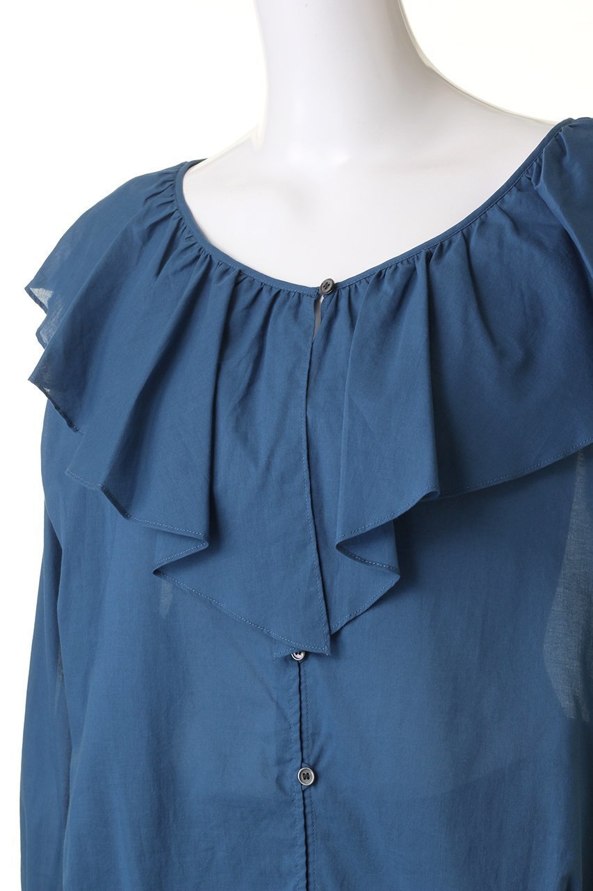 【スリー ドッツ/three dots】のコットンローン フレアカラーシャツ 人気、トレンドファッション・服の通販 founy(ファニー) 　ファッション　Fashion　レディースファッション　Fashion for Women　トップス・カットソー　Cut & Sew Tops　シャツ・ブラウス・オフィスカジュアル　Elegant Blouses & Button-Ups　おすすめ　Recommended / Our Picks　スリーブ　Sleeve, Long Sleeve / Short Sleeve　デコルテ　Décolleté, Neckline　フレア　Flare, Flared　ロング　Long, Long-Length　エレガント 上品　Elegant　other-5|ID: prp329100004607832 ipo3291000000032908163