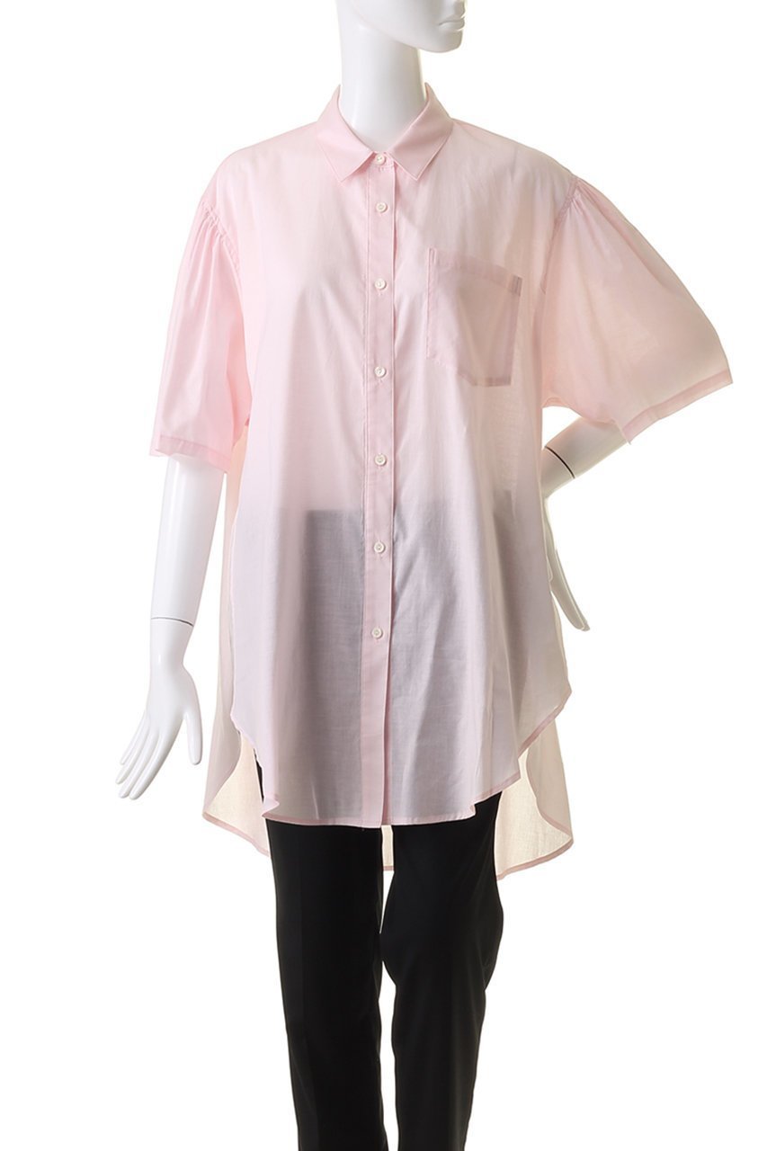 【ミディウミソリッド/MIDIUMISOLID】のhalf slv wide shirt シャツ 人気、トレンドファッション・服の通販 founy(ファニー) 　ファッション　Fashion　レディースファッション　Fashion for Women　トップス・カットソー　Cut & Sew Tops　シャツ・ブラウス・オフィスカジュアル　Elegant Blouses & Button-Ups　ショート　Short, Short Length　スリーブ　Sleeve, Long Sleeve / Short Sleeve　ワイド　Wide, Wide Fit　other-2|ID: prp329100004607833 ipo3291000000032908181