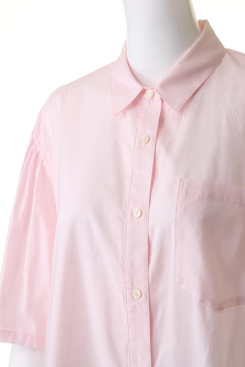 【ミディウミソリッド/MIDIUMISOLID】のhalf slv wide shirt シャツ 人気、トレンドファッション・服の通販 founy(ファニー) 　ファッション　Fashion　レディースファッション　Fashion for Women　トップス・カットソー　Cut & Sew Tops　シャツ・ブラウス・オフィスカジュアル　Elegant Blouses & Button-Ups　ショート　Short, Short Length　スリーブ　Sleeve, Long Sleeve / Short Sleeve　ワイド　Wide, Wide Fit　other-5|ID: prp329100004607833 ipo3291000000032908188