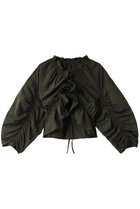 【ランバン オン ブルー/LANVIN en Bleu】の速乾ナイロンフリルブラウス カーキ|ID: prp329100004607835 ipo3291000000032908634