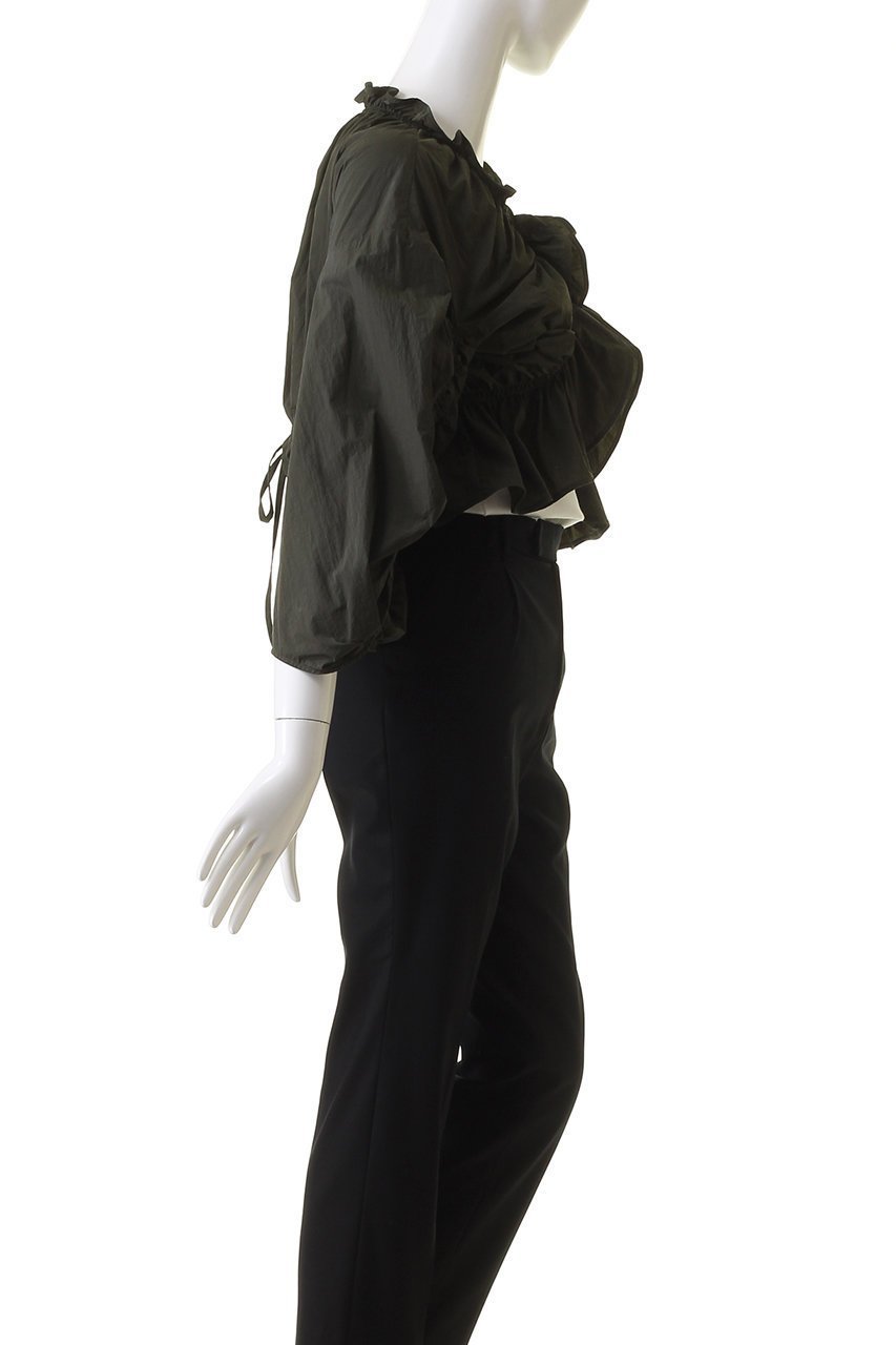 【ランバン オン ブルー/LANVIN en Bleu】の速乾ナイロンフリルブラウス 人気、トレンドファッション・服の通販 founy(ファニー) 　ファッション　Fashion　レディースファッション　Fashion for Women　トップス・カットソー　Cut & Sew Tops　シャツ・ブラウス・オフィスカジュアル　Elegant Blouses & Button-Ups　ショート　Short, Short Length　スポーティ　Sporty, Casual Athletic　スリーブ　Sleeve, Long Sleeve / Short Sleeve　トレンド　Trend, Trending Now　バランス　Balance, Style Balance　フリル　Frill, Ruffle　マニッシュ　Mannish, Boyish　ロング　Long, Long-Length　other-3|ID: prp329100004607835 ipo3291000000032908646
