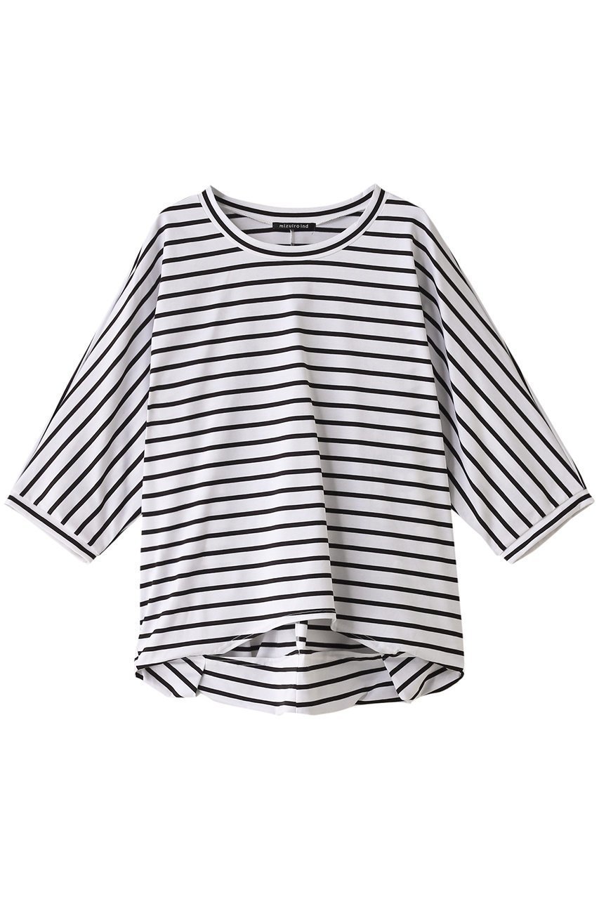 【ミズイロ インド/mizuiro ind】のBD dolman cocoon P/O プルオーバー インテリア・キッズ・メンズ・レディースファッション・服の通販 founy(ファニー) 　ファッション　Fashion　レディースファッション　Fashion for Women　トップス・カットソー　Cut & Sew Tops　シャツ・ブラウス・オフィスカジュアル　Elegant Blouses & Button-Ups　カジュアルプルオーバー・ニットトップス　Pullovers & Knit Tops / Casual Pullovers　カリフォルニア　California, Cali Style　ショート　Short, Short Length　スリーブ　Sleeve, Long Sleeve / Short Sleeve　トレンド　Trend, Trending Now　バルーン　Balloon, Balloon Silhouette　ボーダー　Border, Stripe　black|ID: prp329100004607837 ipo3291000000032909046