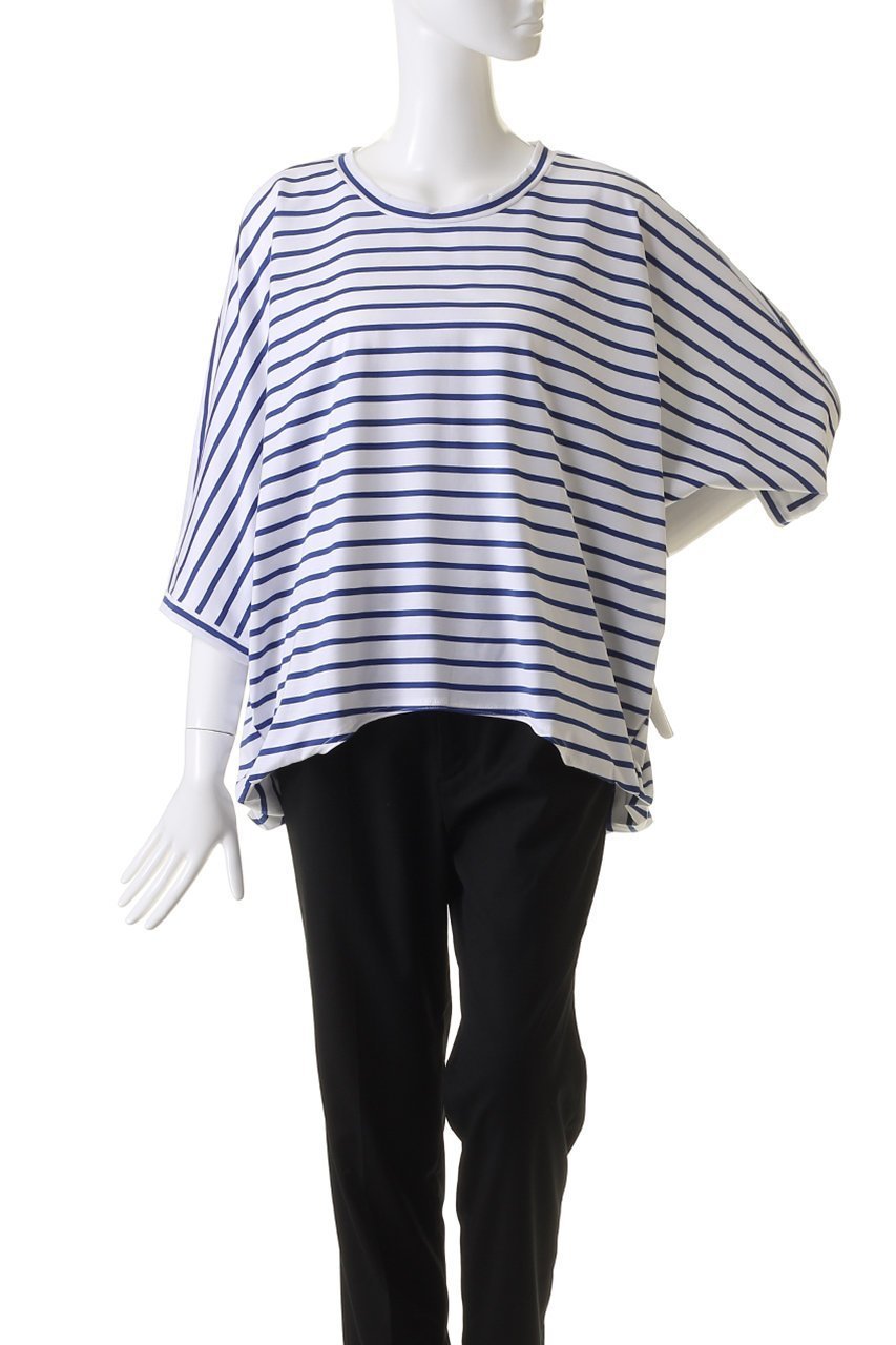 【ミズイロ インド/mizuiro ind】のBD dolman cocoon P/O プルオーバー 人気、トレンドファッション・服の通販 founy(ファニー) 　ファッション　Fashion　レディースファッション　Fashion for Women　トップス・カットソー　Cut & Sew Tops　シャツ・ブラウス・オフィスカジュアル　Elegant Blouses & Button-Ups　カジュアルプルオーバー・ニットトップス　Pullovers & Knit Tops / Casual Pullovers　カリフォルニア　California, Cali Style　ショート　Short, Short Length　スリーブ　Sleeve, Long Sleeve / Short Sleeve　トレンド　Trend, Trending Now　バルーン　Balloon, Balloon Silhouette　ボーダー　Border, Stripe　other-2|ID: prp329100004607837 ipo3291000000032909049
