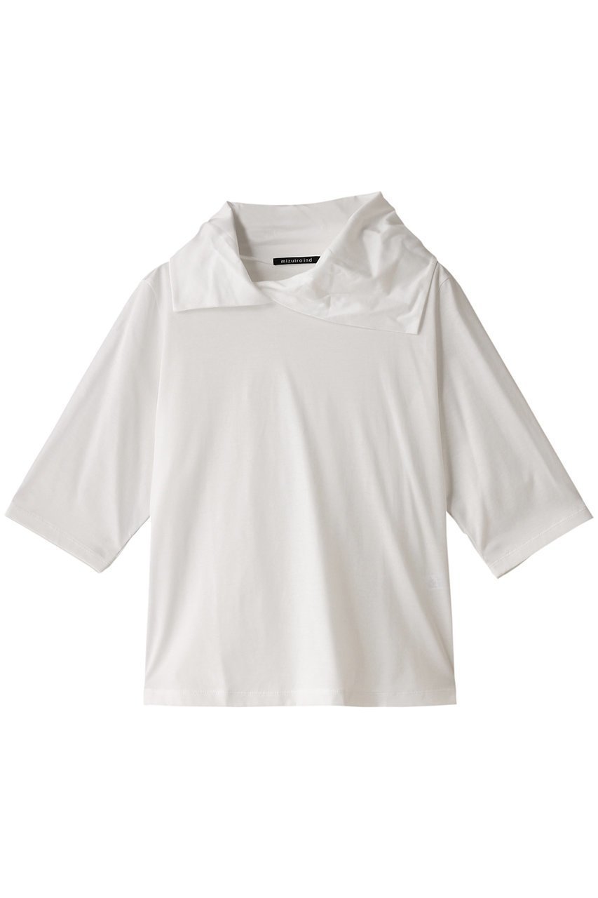 【ミズイロ インド/mizuiro ind】のdrape collar P/O プルオーバー インテリア・キッズ・メンズ・レディースファッション・服の通販 founy(ファニー) 　ファッション　Fashion　レディースファッション　Fashion for Women　トップス・カットソー　Cut & Sew Tops　シャツ・ブラウス・オフィスカジュアル　Elegant Blouses & Button-Ups　カジュアルプルオーバー・ニットトップス　Pullovers & Knit Tops / Casual Pullovers　ショート　Short, Short Length　スリーブ　Sleeve, Long Sleeve / Short Sleeve　ボトム　Bottoms, Lower Wear　エレガント 上品　Elegant　off white|ID: prp329100004607864 ipo3291000000032911092