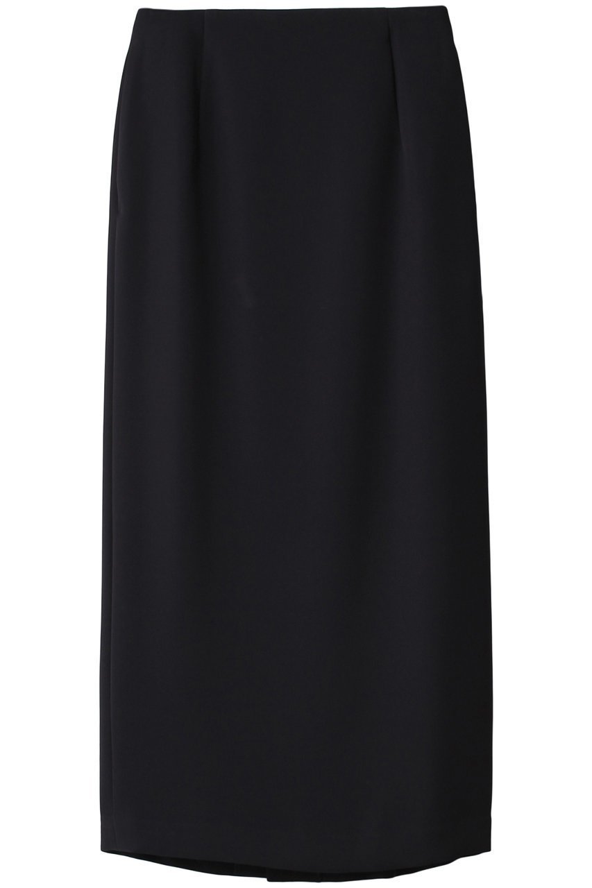 【エリオポール/heliopole】のシルキーダブルツイルリーンスカート インテリア・キッズ・メンズ・レディースファッション・服の通販 founy(ファニー) 　ファッション　Fashion　レディースファッション　Fashion for Women　スカート　Skirts　ロングスカート　Long Skirts / Maxi & Midi Skirts　シンプル　Simple, Minimal　ベーシック　Basic, Essential　ロング　Long, Long-Length　エレガント 上品　Elegant　ブラック|ID: prp329100004607865 ipo3291000000035057347