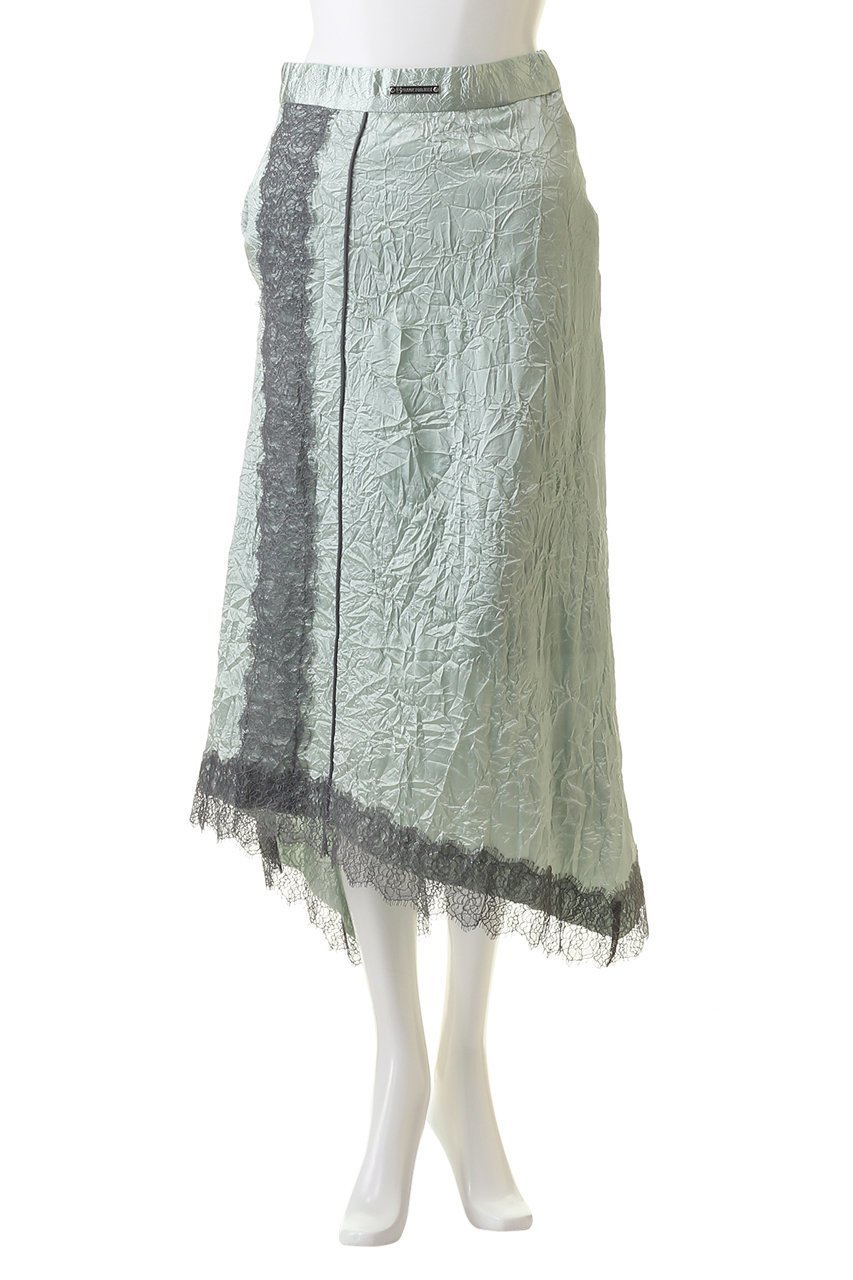 【プランク プロジェクト/PRANK PROJECT】のワッシャーサテンレーストリムスカート / Washed Satin Lace Trim Skirt 人気、トレンドファッション・服の通販 founy(ファニー) 　ファッション　Fashion　レディースファッション　Fashion for Women　スカート　Skirts　ロングスカート　Long Skirts / Maxi & Midi Skirts　イレギュラー　Irregular Design　サテン　Satin, Glossy Fabric　トリミング　Trimming, Decorative Edge　パーティ　Party, Party Style　レース　Lace, Lace Fabric　ロング　Long, Long-Length　ワッシャー　Washer, Crinkled Finish　other-2|ID: prp329100004607870 ipo3291000000035057358