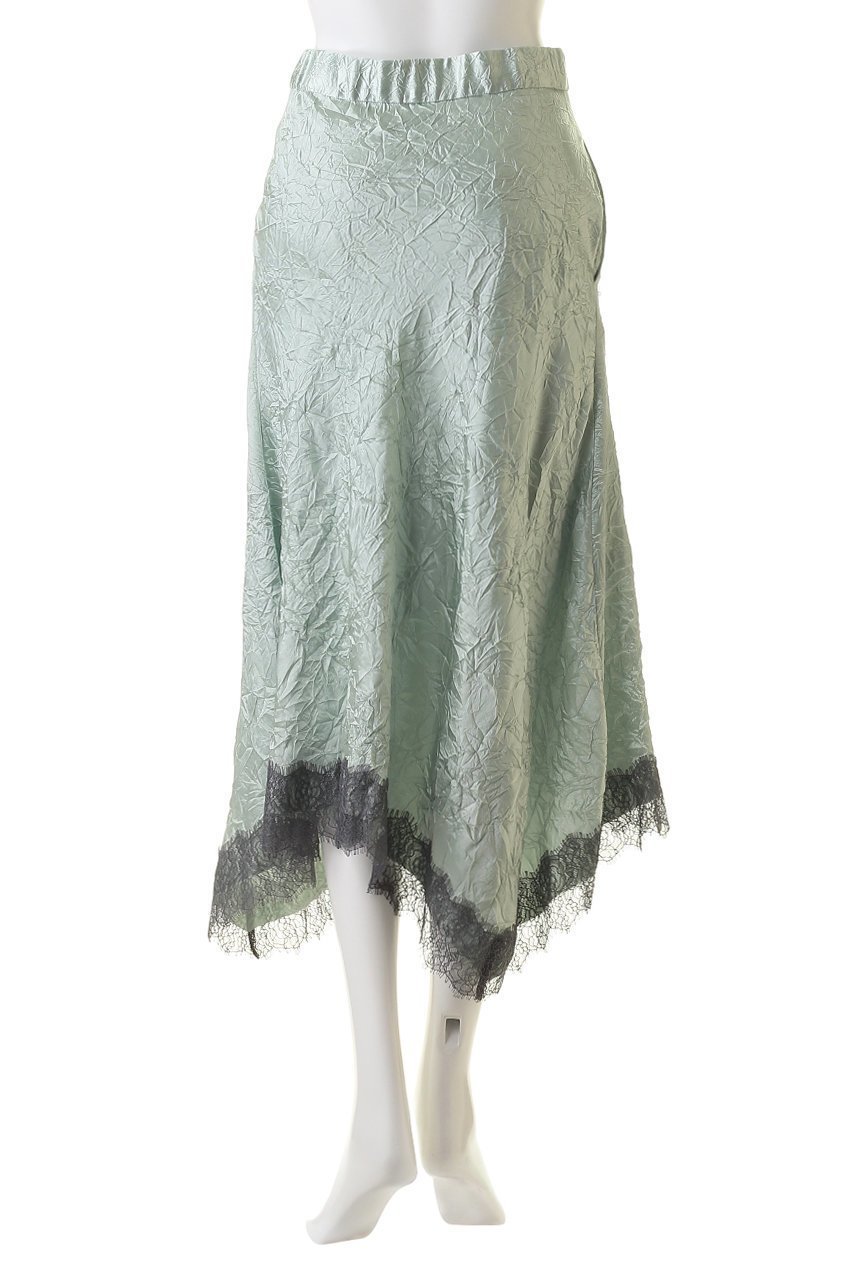 【プランク プロジェクト/PRANK PROJECT】のワッシャーサテンレーストリムスカート / Washed Satin Lace Trim Skirt 人気、トレンドファッション・服の通販 founy(ファニー) ファッション Fashion レディースファッション Fashion for Women スカート Skirts ロングスカート Long Skirts / Maxi & Midi Skirts イレギュラー Irregular Design サテン Satin, Glossy Fabric トリミング Trimming, Decorative Edge パーティ Party, Party Style レース Lace, Lace Fabric ロング Long, Long-Length ワッシャー Washer, Crinkled Finish other-4|ID: prp329100004607870 ipo3291000000035273230