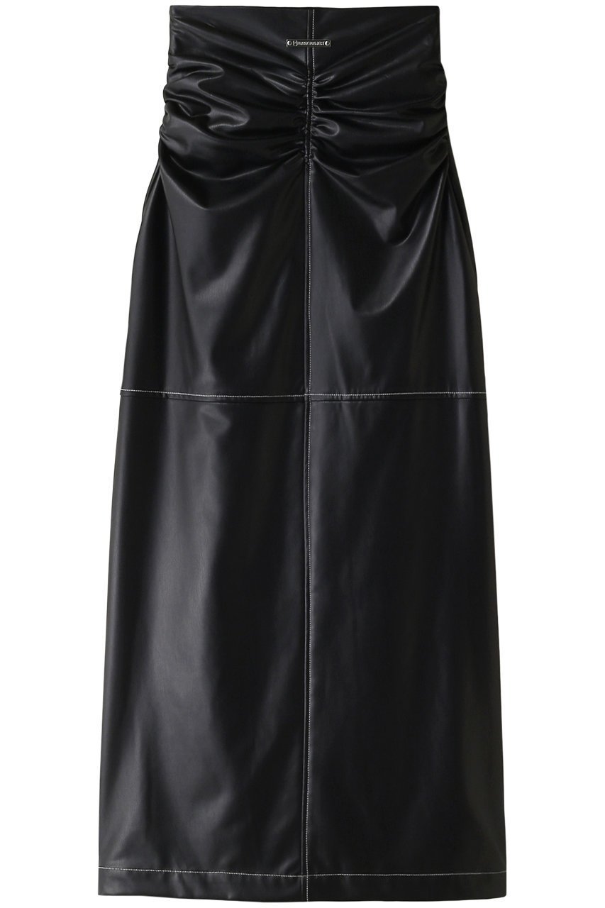【プランク プロジェクト/PRANK PROJECT】のシンセティックレザーマキシスカート / Synthetic Leather Maxi Skirt インテリア・キッズ・メンズ・レディースファッション・服の通販 founy(ファニー) ファッション Fashion レディースファッション Fashion for Women スカート Skirts ロングスカート Long Skirts / Maxi & Midi Skirts おすすめ Recommended / Our Picks ギャザー Gathered, Ruffled ストレッチ Stretch, Stretchy Fabric タンク Tank Top, Sleeveless Top マキシ Maxi, Full Length ロング Long, Long-Length 夏 Summer BLK(ブラック)|ID: prp329100004607871 ipo3291000000034423766