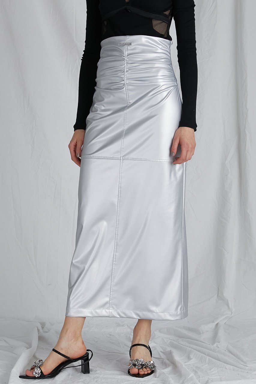 【プランク プロジェクト/PRANK PROJECT】のシンセティックレザーマキシスカート / Synthetic Leather Maxi Skirt 人気、トレンドファッション・服の通販 founy(ファニー) ファッション Fashion レディースファッション Fashion for Women スカート Skirts ロングスカート Long Skirts / Maxi & Midi Skirts おすすめ Recommended / Our Picks ギャザー Gathered, Ruffled ストレッチ Stretch, Stretchy Fabric タンク Tank Top, Sleeveless Top マキシ Maxi, Full Length ロング Long, Long-Length 夏 Summer other-6|ID: prp329100004607871 ipo3291000000034423772