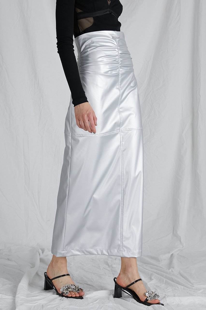 【プランク プロジェクト/PRANK PROJECT】のシンセティックレザーマキシスカート / Synthetic Leather Maxi Skirt 人気、トレンドファッション・服の通販 founy(ファニー) ファッション Fashion レディースファッション Fashion for Women スカート Skirts ロングスカート Long Skirts / Maxi & Midi Skirts おすすめ Recommended / Our Picks ギャザー Gathered, Ruffled ストレッチ Stretch, Stretchy Fabric タンク Tank Top, Sleeveless Top マキシ Maxi, Full Length ロング Long, Long-Length 夏 Summer other-7|ID: prp329100004607871 ipo3291000000034423773