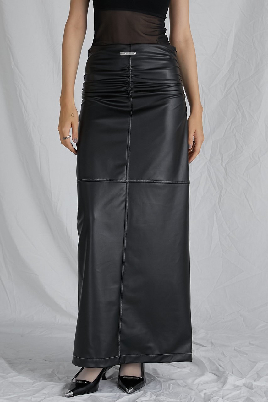【プランク プロジェクト/PRANK PROJECT】のシンセティックレザーマキシスカート / Synthetic Leather Maxi Skirt 人気、トレンドファッション・服の通販 founy(ファニー) 　ファッション　Fashion　レディースファッション　Fashion for Women　スカート　Skirts　ロングスカート　Long Skirts / Maxi & Midi Skirts　おすすめ　Recommended / Our Picks　ギャザー　Gathered, Ruffled　ストレッチ　Stretch, Stretchy Fabric　タンク　Tank Top, Sleeveless Top　フェイクレザー　Faux Leather, PU Leather　マキシ　Maxi, Full Length　ロング　Long, Long-Length　夏　Summer　other-7|ID: prp329100004607871 ipo3291000000035751468