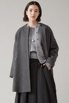 【マルティニーク/martinique】のドロップショルダーノーカラーコート ガンクラブチェック|ID: prp329100004607883 ipo3291000000032911800