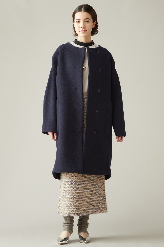 【マルティニーク/martinique】の【COGTHEBIGSMOKE】EMILY ROUND NECK COAT インテリア・キッズ・メンズ・レディースファッション・服の通販 founy(ファニー) https://founy.com/ ファッション Fashion レディースファッション Fashion for Women アウター Coat / Outerwear Collection コート・ロングコート・ピーコート Long Coats, Peacoats & More カッティング Cutting Detail コレクション Collection, Seasonal Line トレンド Trend, Trending Now パッチ Patch, Appliqué ブランケット Blanket, Throw Blanket ポケット Pocket, Pocket Detail リアル Real, Realistic ロング Long, Long-Length ロンドン London Style, British Inspired 日本製 Made In Japan |ID: prp329100004607887 ipo3291000000032911896