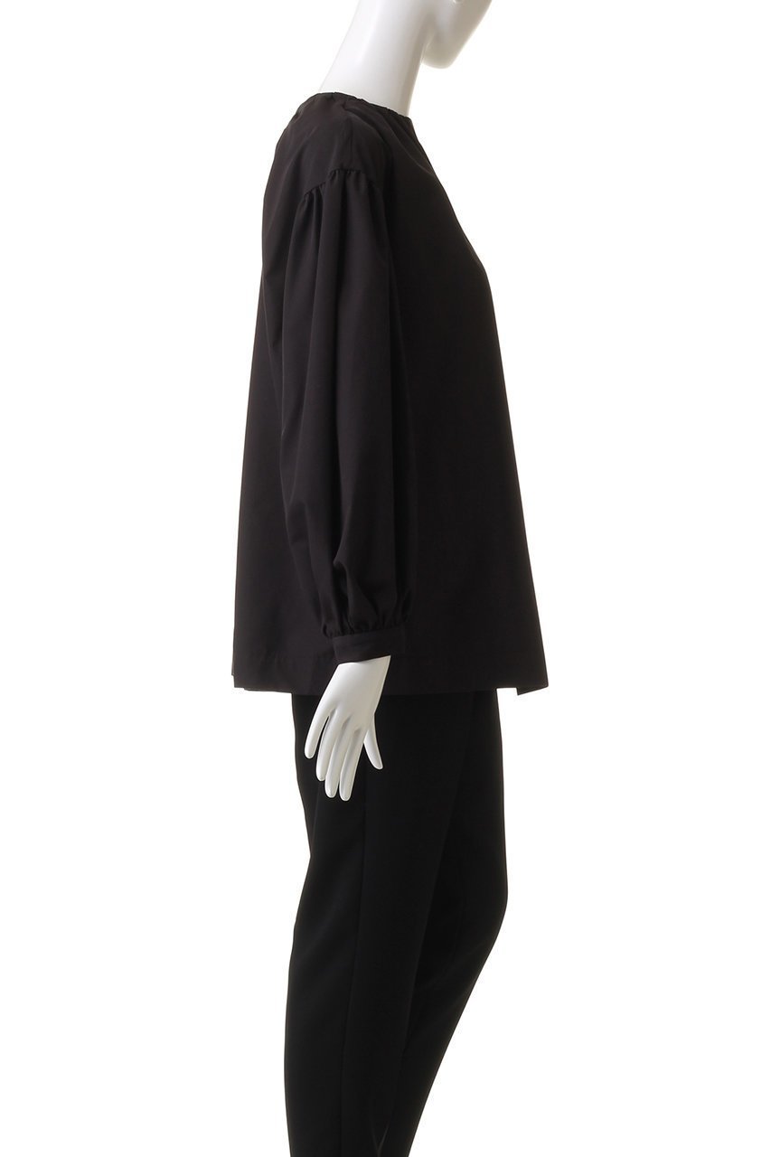 【エリオポール/heliopole】のギャザードネックブラウス 人気、トレンドファッション・服の通販 founy(ファニー) 　ファッション　Fashion　レディースファッション　Fashion for Women　トップス・カットソー　Cut & Sew Tops　シャツ・ブラウス・オフィスカジュアル　Elegant Blouses & Button-Ups　ギャザー　Gathered, Ruffled　スリーブ　Sleeve, Long Sleeve / Short Sleeve　フロント　Front, Front Design　ブロード　Broadcloth, Fine Cotton　ロング　Long, Long-Length　other-3|ID: prp329100004607891 ipo3291000000036140895