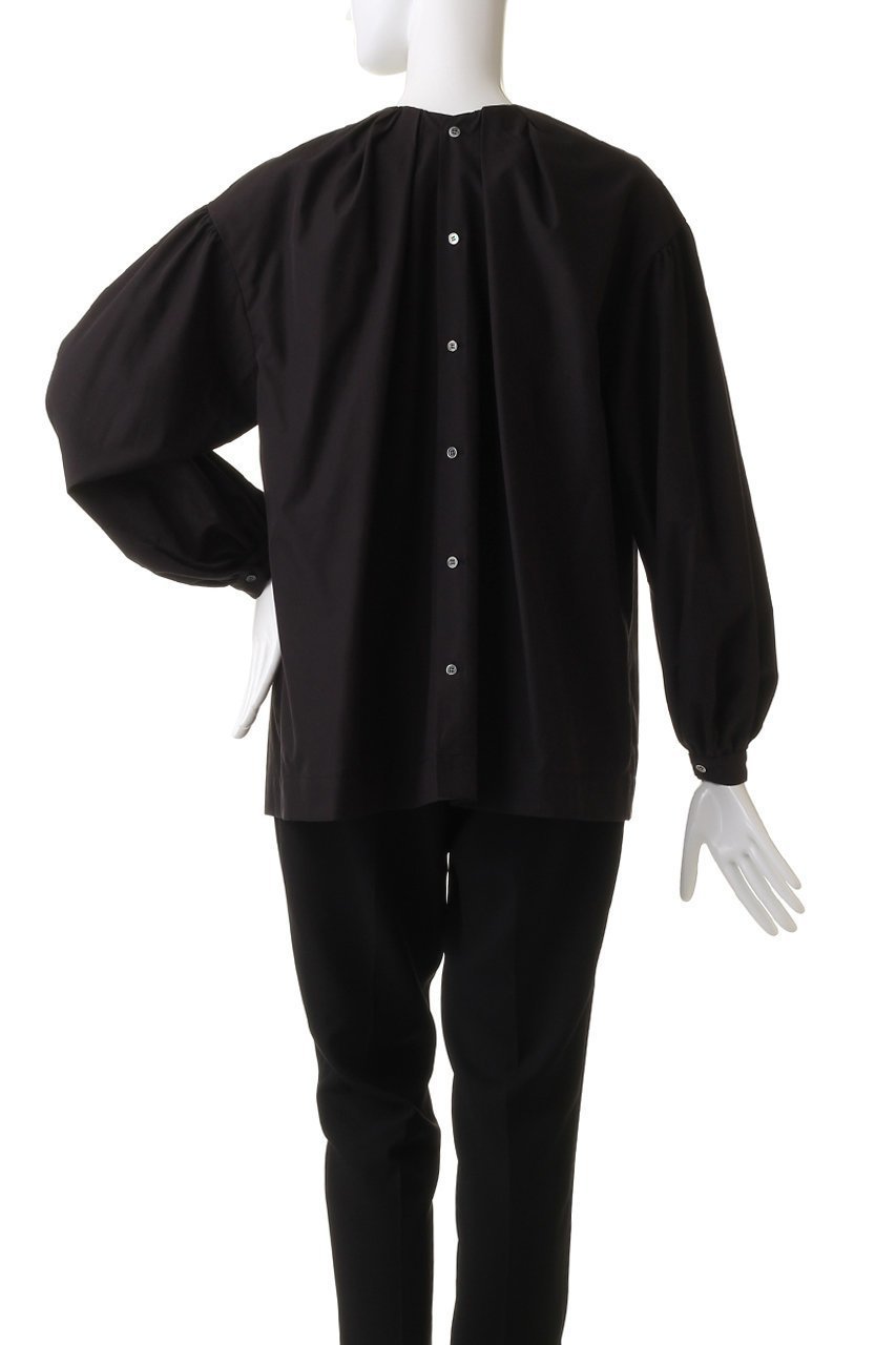 【エリオポール/heliopole】のギャザードネックブラウス 人気、トレンドファッション・服の通販 founy(ファニー) 　ファッション　Fashion　レディースファッション　Fashion for Women　トップス・カットソー　Cut & Sew Tops　シャツ・ブラウス・オフィスカジュアル　Elegant Blouses & Button-Ups　ギャザー　Gathered, Ruffled　スリーブ　Sleeve, Long Sleeve / Short Sleeve　フロント　Front, Front Design　ブロード　Broadcloth, Fine Cotton　ロング　Long, Long-Length　other-4|ID: prp329100004607891 ipo3291000000036140896