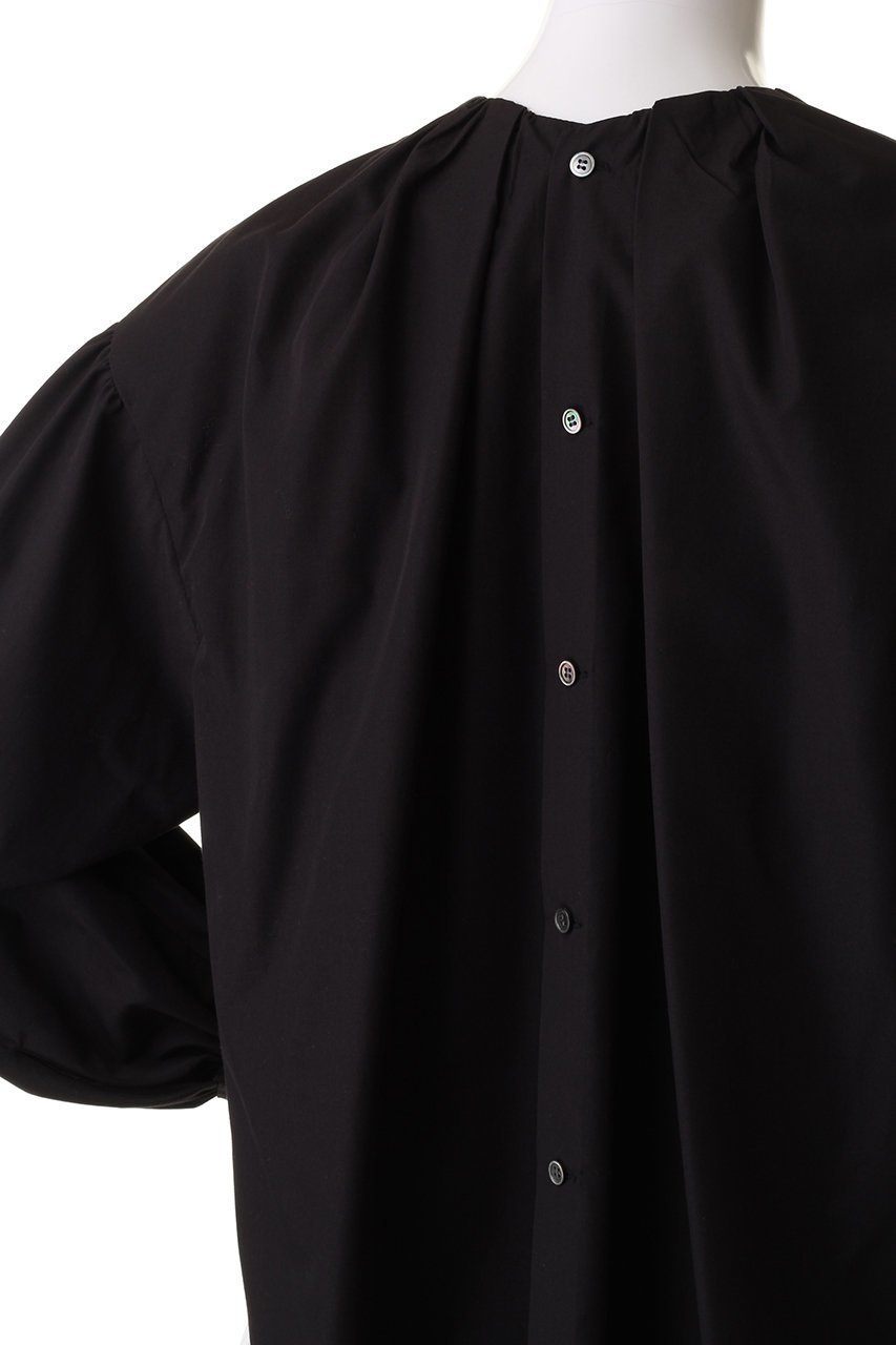 【エリオポール/heliopole】のギャザードネックブラウス 人気、トレンドファッション・服の通販 founy(ファニー) 　ファッション　Fashion　レディースファッション　Fashion for Women　トップス・カットソー　Cut & Sew Tops　シャツ・ブラウス・オフィスカジュアル　Elegant Blouses & Button-Ups　ギャザー　Gathered, Ruffled　スリーブ　Sleeve, Long Sleeve / Short Sleeve　フロント　Front, Front Design　ブロード　Broadcloth, Fine Cotton　ロング　Long, Long-Length　other-5|ID: prp329100004607891 ipo3291000000036140897