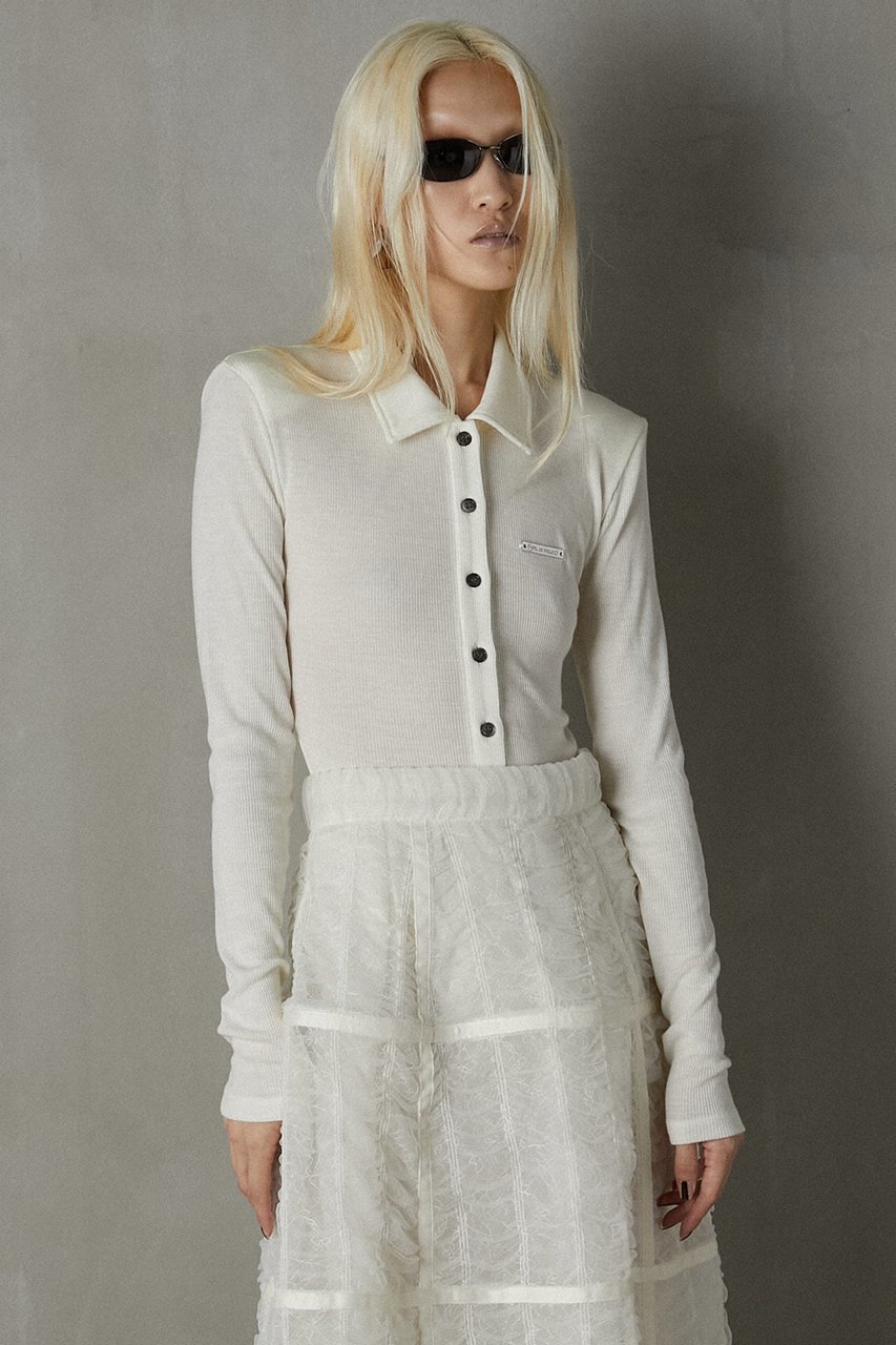 【プランク プロジェクト/PRANK PROJECT】のポロボディスーツ / Polo Bodysuit 人気、トレンドファッション・服の通販 founy(ファニー) ファッション Fashion レディースファッション Fashion for Women トップス・カットソー Cut & Sew Tops シャツ・ブラウス・オフィスカジュアル Elegant Blouses & Button-Ups ロングTシャツ・Tシャツ Longline T-Shirts & Tees カットソー・ベーシックTシャツ Cut-and-Sewn Tops / Stretch Tees & Basics カッティング Cutting Detail シンプル Simple, Minimal スリーブ Sleeve, Long Sleeve / Short Sleeve スーツ Suit, Formalwear テレコ Ribbed, Rib Stitch ポロシャツ Polo Shirt, Collared Tee ロング Long, Long-Length other-2|ID: prp329100004607896 ipo3291000000034421468