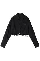 【メゾンスペシャル/MAISON SPECIAL】のSheer Short Length Shirt/シアーショートシャツ 人気、トレンドファッション・服の通販 founy(ファニー) ファッション Fashion レディースファッション Fashion for Women トップス・カットソー Cut & Sew Tops シャツ・ブラウス・オフィスカジュアル Elegant Blouses & Button-Ups シャーリング Shirring, Ruched ショート Short, Short Length ストライプ Stripe, Striped Pattern ストレッチ Stretch, Stretchy Fabric スリーブ Sleeve, Long Sleeve / Short Sleeve バランス Balance, Style Balance ボトム Bottoms, Lower Wear ロング Long, Long-Length ワンポイント One Point, Statement Accent thumbnail BLK(ブラック)|ID: prp329100004607900 ipo3291000000035064144