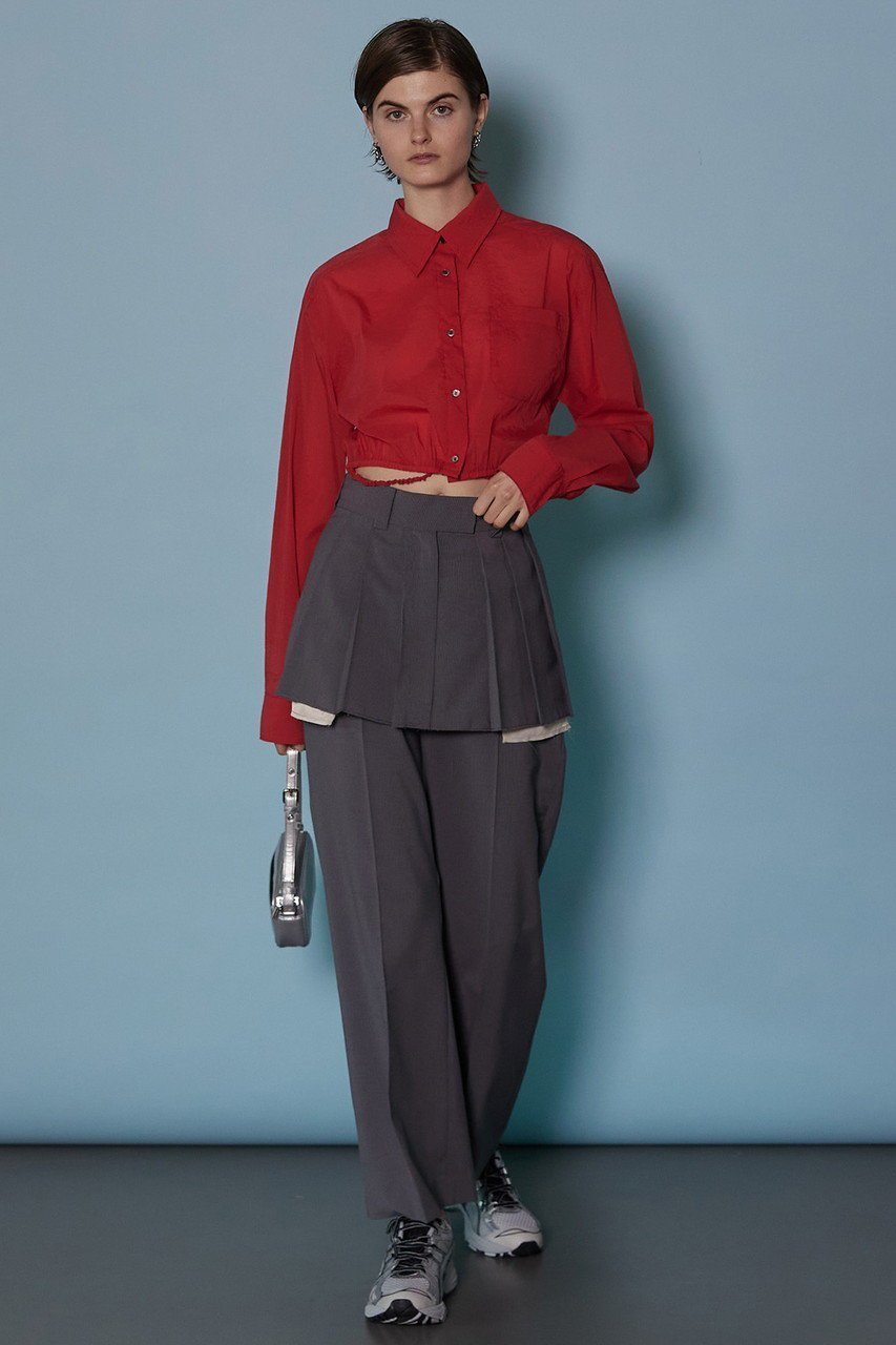 【メゾンスペシャル/MAISON SPECIAL】のSheer Short Length Shirt/シアーショートシャツ 人気、トレンドファッション・服の通販 founy(ファニー) 　ファッション　Fashion　レディースファッション　Fashion for Women　トップス・カットソー　Cut & Sew Tops　シャツ・ブラウス・オフィスカジュアル　Elegant Blouses & Button-Ups　シャーリング　Shirring, Ruched　ショート　Short, Short Length　ストライプ　Stripe, Striped Pattern　ストレッチ　Stretch, Stretchy Fabric　スリーブ　Sleeve, Long Sleeve / Short Sleeve　バランス　Balance, Style Balance　ボトム　Bottoms, Lower Wear　ロング　Long, Long-Length　ワンポイント　One Point, Statement Accent　other-8|ID: prp329100004607900 ipo3291000000035064161