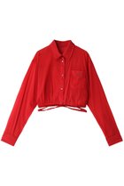 【メゾンスペシャル/MAISON SPECIAL】のSheer Short Length Shirt/シアーショートシャツ 人気、トレンドファッション・服の通販 founy(ファニー) ファッション Fashion レディースファッション Fashion for Women トップス・カットソー Cut & Sew Tops シャツ・ブラウス・オフィスカジュアル Elegant Blouses & Button-Ups シャーリング Shirring, Ruched ショート Short, Short Length ストライプ Stripe, Striped Pattern ストレッチ Stretch, Stretchy Fabric スリーブ Sleeve, Long Sleeve / Short Sleeve バランス Balance, Style Balance ボトム Bottoms, Lower Wear ロング Long, Long-Length ワンポイント One Point, Statement Accent thumbnail RED(レッド)|ID: prp329100004607900 ipo3291000000036029391