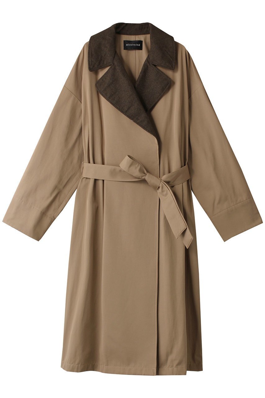 【ミズイロ インド/mizuiro ind】のwide long CT コート インテリア・キッズ・メンズ・レディースファッション・服の通販 founy(ファニー) 　ファッション　Fashion　レディースファッション　Fashion for Women　アウター　Coat / Outerwear Collection　コート・ロングコート・ピーコート　Long Coats, Peacoats & More　ロング　Long, Long-Length　秋　Autumn　s.beige|ID: prp329100004607901 ipo3291000000034980327