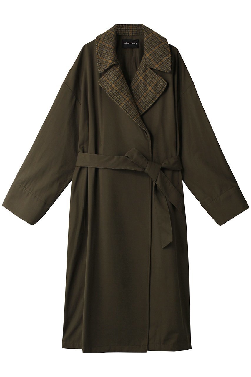 【ミズイロ インド/mizuiro ind】のwide long CT コート インテリア・キッズ・メンズ・レディースファッション・服の通販 founy(ファニー) 　ファッション　Fashion　レディースファッション　Fashion for Women　アウター　Coat / Outerwear Collection　コート・ロングコート・ピーコート　Long Coats, Peacoats & More　ロング　Long, Long-Length　秋　Autumn　khaki|ID: prp329100004607901 ipo3291000000034980329