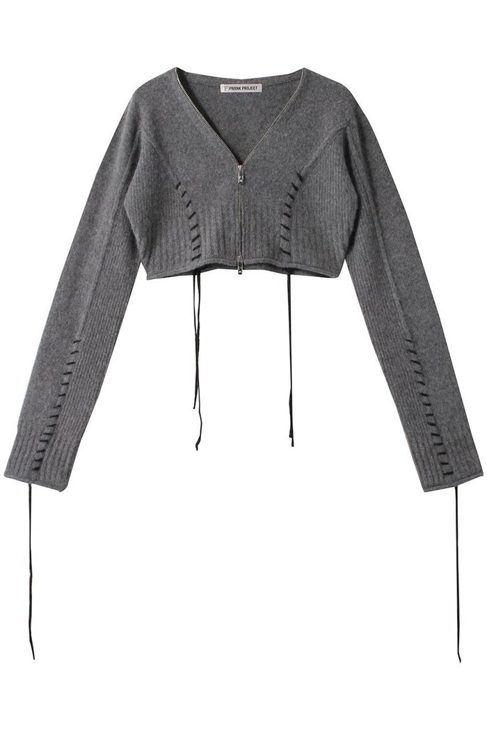 【プランク プロジェクト/PRANK PROJECT】のカシミヤブレンドレースアップニット / Cashmere Blend Lace-Up Knit インテリア・キッズ・メンズ・レディースファッション・服の通販 founy(ファニー) https://founy.com/ ファッション Fashion レディースファッション Fashion for Women トップス・カットソー Cut & Sew Tops ニット Knit Tops & Sweaters カジュアルプルオーバー・ニットトップス Pullovers & Knit Tops / Casual Pullovers カーディガン Cardigan, Knitwear ジップ Zip, Zipper フェミニン Feminine, Girly |ID: prp329100004607902 ipo3291000000034422843