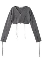 【プランク プロジェクト/PRANK PROJECT】のカシミヤブレンドレースアップニット / Cashmere Blend Lace-Up Knit GRY(グレー)|ID: prp329100004607902 ipo3291000000034422844