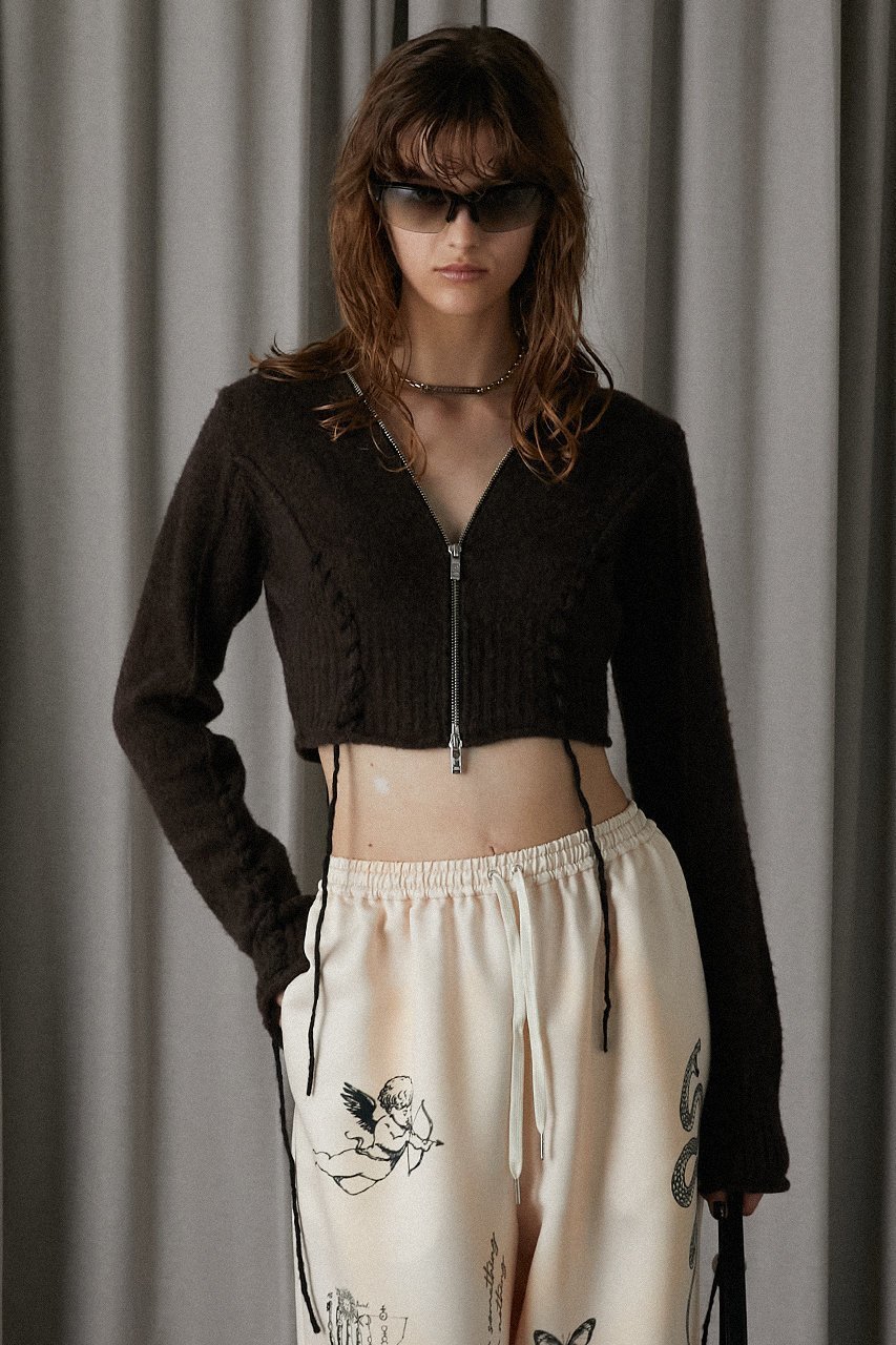 【プランク プロジェクト/PRANK PROJECT】のカシミヤブレンドレースアップニット / Cashmere Blend Lace-Up Knit 人気、トレンドファッション・服の通販 founy(ファニー) ファッション Fashion レディースファッション Fashion for Women トップス・カットソー Cut & Sew Tops ニット Knit Tops & Sweaters カジュアルプルオーバー・ニットトップス Pullovers & Knit Tops / Casual Pullovers カーディガン Cardigan, Knitwear ジップ Zip, Zipper フェミニン Feminine, Girly other-7|ID: prp329100004607902 ipo3291000000034422852