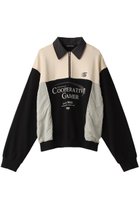 【メゾンスペシャル/MAISON SPECIAL】のCompany Print Half Zip Sweatshirt/カンパニーハーフジップスウェット WHT(ホワイト)|ID: prp329100004607906 ipo3291000000032913136