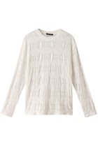 【ミズイロ インド/mizuiro ind】のsheer pattern knitting crew neck long T Tシャツ off white|ID: prp329100004607909 ipo3291000000032913540