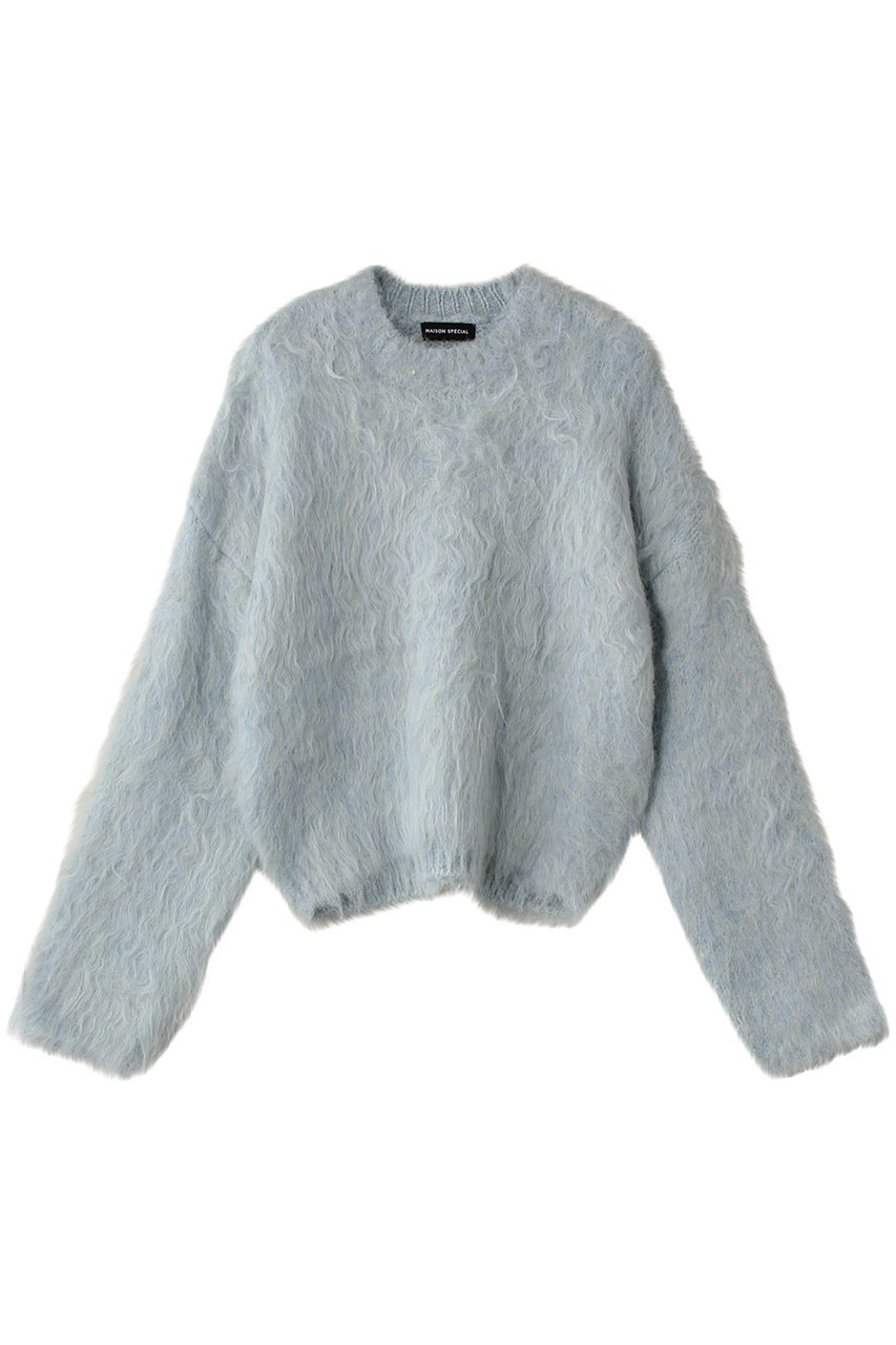 【メゾンスペシャル/MAISON SPECIAL】のFluffy Shaggy Knit Pullover/フラッフィーシャギープルオーバー インテリア・キッズ・メンズ・レディースファッション・服の通販 founy(ファニー) 　ファッション　Fashion　レディースファッション　Fashion for Women　トップス・カットソー　Cut & Sew Tops　ニット　Knit Tops & Sweaters　カジュアルプルオーバー・ニットトップス　Pullovers & Knit Tops / Casual Pullovers　インナー　Innerwear　カーディガン　Cardigan, Knitwear　コンパクト　Compact, Small Size　今季　This Season, Current Season　定番　Standard, Basic Item　ボトム　Bottoms, Lower Wear　再入荷　Restock / Back in Stock　おすすめ　Recommended / Our Picks　BLU(ブルー)|ID: prp329100004607910 ipo3291000000035065951