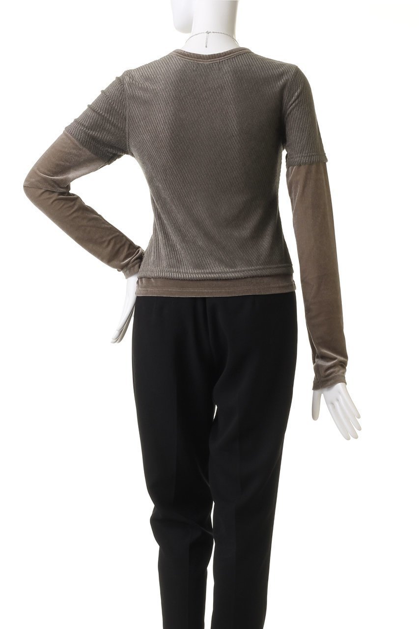 【メゾンスペシャル/MAISON SPECIAL】のWith Heart Necklace Velor Tops/ハートネックレス付きベロアトップス 人気、トレンドファッション・服の通販 founy(ファニー) 　ファッション　Fashion　レディースファッション　Fashion for Women　トップス・カットソー　Cut & Sew Tops　シャツ・ブラウス・オフィスカジュアル　Elegant Blouses & Button-Ups　ロングTシャツ・Tシャツ　Longline T-Shirts & Tees　カットソー・ベーシックTシャツ　Cut-and-Sewn Tops / Stretch Tees & Basics　ベロアトップス　Velour Tops / Velvet-Look Items　ジュエリー　Jewelry　ネックレス　Necklaces & Pendants　コーデュロイ　Corduroy, Cord Fabric　ストライプ　Stripe, Striped Pattern　スリーブ　Sleeve, Long Sleeve / Short Sleeve　ドッキング　Docking, Mixed Material　ネックレス　Necklace, Pendant Necklace　長袖　Long Sleeve, Full Sleeve　バイアス　Bias, Diagonal Cut　ベロア　Velour, Soft Velvet　半袖　Short Sleeve, Half Sleeve　ロング　Long, Long-Length　ワンポイント　One Point, Statement Accent　other-4|ID: prp329100004607911 ipo3291000000034909215