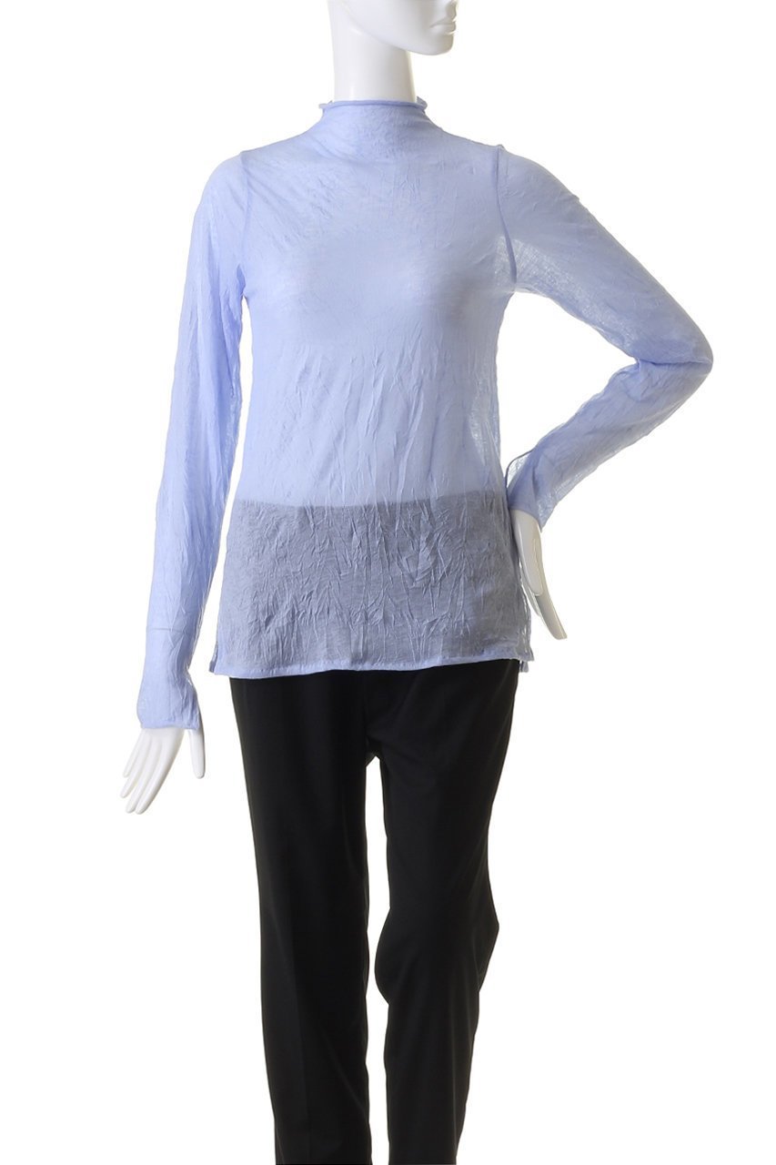 【ミディウミソリッド/MIDIUMISOLID】のsheer high neck innner インナー 人気、トレンドファッション・服の通販 founy(ファニー) 　ファッション　Fashion　レディースファッション　Fashion for Women　トップス・カットソー　Cut & Sew Tops　シャツ・ブラウス・オフィスカジュアル　Elegant Blouses & Button-Ups　ロングTシャツ・Tシャツ　Longline T-Shirts & Tees　カットソー・ベーシックTシャツ　Cut-and-Sewn Tops / Stretch Tees & Basics　インナー　Innerwear　シンプル　Simple, Minimal　スリーブ　Sleeve, Long Sleeve / Short Sleeve　ロング　Long, Long-Length　ワッシャー　Washer, Crinkled Finish　other-2|ID: prp329100004607912 ipo3291000000032913728