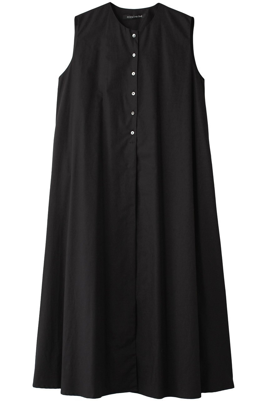【ミズイロ インド/mizuiro ind】のcrew neck flare jilet OP ワンピース インテリア・キッズ・メンズ・レディースファッション・服の通販 founy(ファニー) 　ファッション　Fashion　レディースファッション　Fashion for Women　ワンピース　Dresses　チュニック　Tunic Tops & Dresses　サマー　Summer, Summer Style　チュニック　Tunic, Long Top　ノースリーブ　Sleeveless, No-Sleeve　フレア　Flare, Flared　ロング　Long, Long-Length　blackA|ID: prp329100004607913 ipo3291000000032913737