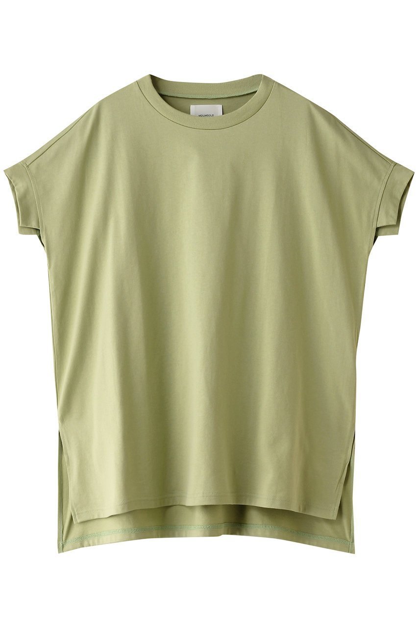 【ミディウミソリッド/MIDIUMISOLID】のc/neck wide PO プルオーバー インテリア・キッズ・メンズ・レディースファッション・服の通販 founy(ファニー) 　ファッション　Fashion　レディースファッション　Fashion for Women　トップス・カットソー　Cut & Sew Tops　シャツ・ブラウス・オフィスカジュアル　Elegant Blouses & Button-Ups　ロングTシャツ・Tシャツ　Longline T-Shirts & Tees　カジュアルプルオーバー・ニットトップス　Pullovers & Knit Tops / Casual Pullovers　カットソー・ベーシックTシャツ　Cut-and-Sewn Tops / Stretch Tees & Basics　ショート　Short, Short Length　シンプル　Simple, Minimal　スリット　Slit, Slit Detail　スリーブ　Sleeve, Long Sleeve / Short Sleeve　半袖　Short Sleeve, Half Sleeve　green|ID: prp329100004607916 ipo3291000000032913861