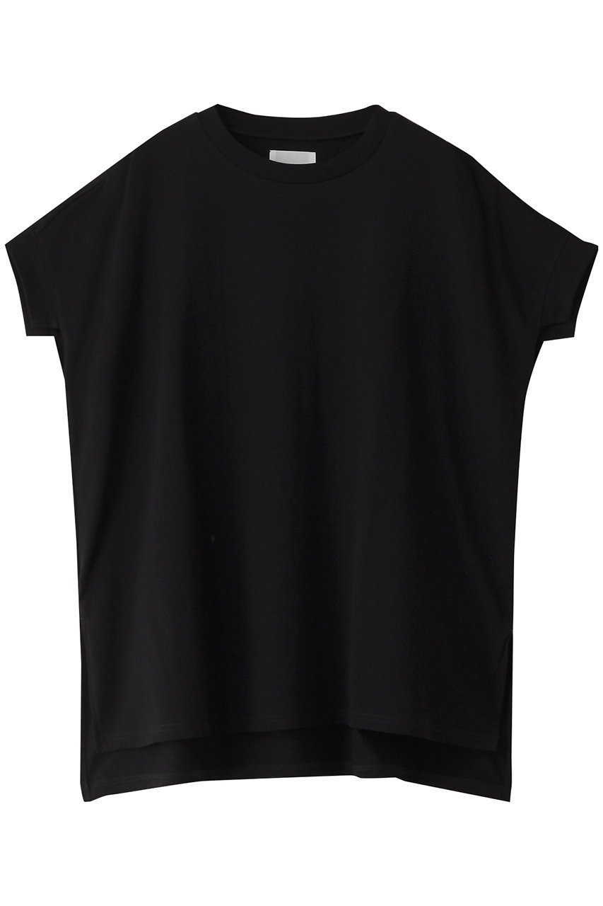 【ミディウミソリッド/MIDIUMISOLID】のc/neck wide PO プルオーバー インテリア・キッズ・メンズ・レディースファッション・服の通販 founy(ファニー) 　ファッション　Fashion　レディースファッション　Fashion for Women　トップス・カットソー　Cut & Sew Tops　シャツ・ブラウス・オフィスカジュアル　Elegant Blouses & Button-Ups　ロングTシャツ・Tシャツ　Longline T-Shirts & Tees　カジュアルプルオーバー・ニットトップス　Pullovers & Knit Tops / Casual Pullovers　カットソー・ベーシックTシャツ　Cut-and-Sewn Tops / Stretch Tees & Basics　ショート　Short, Short Length　シンプル　Simple, Minimal　スリット　Slit, Slit Detail　スリーブ　Sleeve, Long Sleeve / Short Sleeve　半袖　Short Sleeve, Half Sleeve　black|ID: prp329100004607916 ipo3291000000032913867