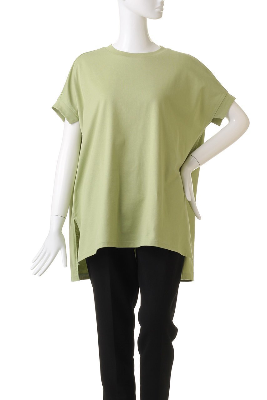 【ミディウミソリッド/MIDIUMISOLID】のc/neck wide PO プルオーバー 人気、トレンドファッション・服の通販 founy(ファニー) 　ファッション　Fashion　レディースファッション　Fashion for Women　トップス・カットソー　Cut & Sew Tops　シャツ・ブラウス・オフィスカジュアル　Elegant Blouses & Button-Ups　ロングTシャツ・Tシャツ　Longline T-Shirts & Tees　カジュアルプルオーバー・ニットトップス　Pullovers & Knit Tops / Casual Pullovers　カットソー・ベーシックTシャツ　Cut-and-Sewn Tops / Stretch Tees & Basics　ショート　Short, Short Length　シンプル　Simple, Minimal　スリット　Slit, Slit Detail　スリーブ　Sleeve, Long Sleeve / Short Sleeve　半袖　Short Sleeve, Half Sleeve　other-2|ID: prp329100004607916 ipo3291000000032913875