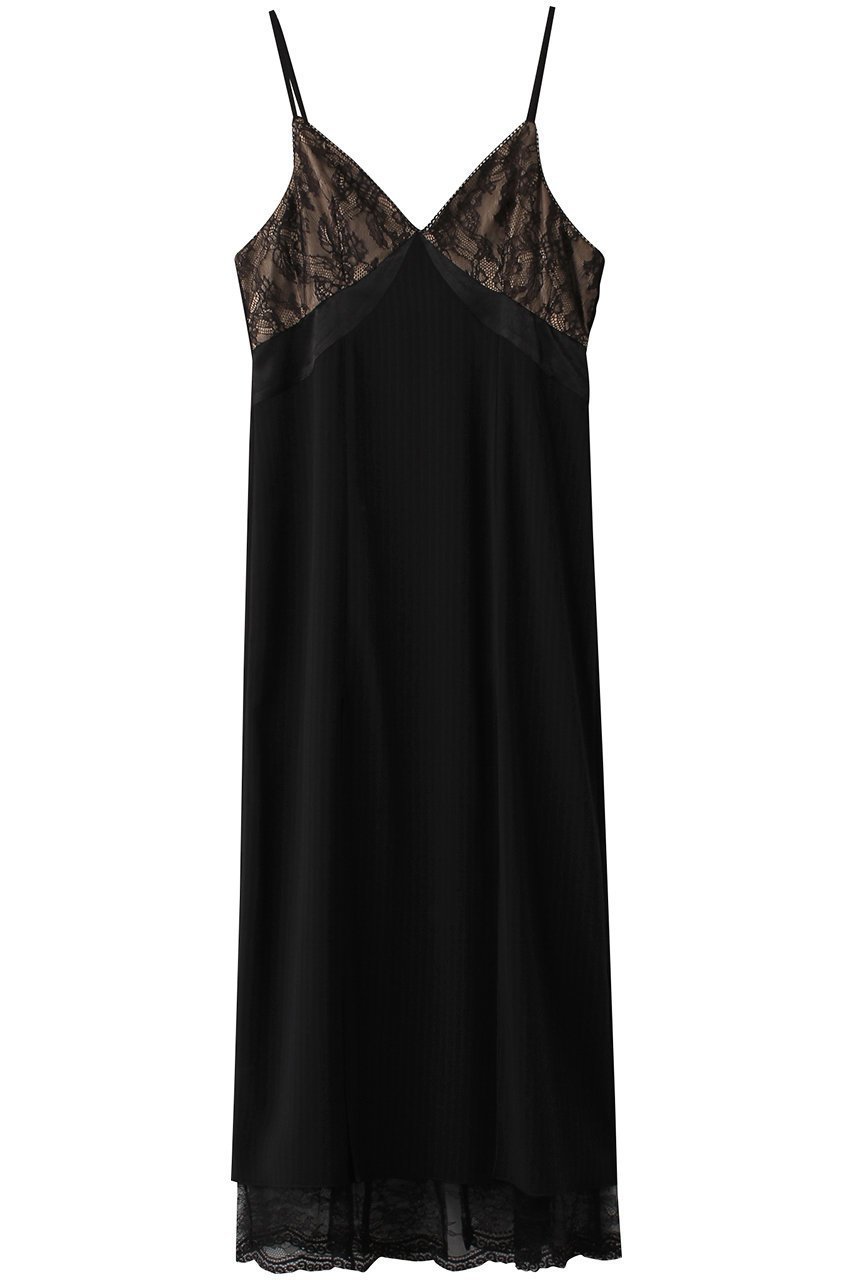 【プランク プロジェクト/PRANK PROJECT】のレースコンビキャミワンピース / Lace Combi Cami Dress インテリア・キッズ・メンズ・レディースファッション・服の通販 founy(ファニー) 　ファッション　Fashion　レディースファッション　Fashion for Women　ワンピース　Dresses　フォーマル・パーティードレス・結婚式用ドレス　Elegant & Casual Dresses　キャミソールワンピース　Camisole Dresses　チュニック　Tunic Tops & Dresses　おすすめ　Recommended / Our Picks　インナー　Innerwear　サテン　Satin, Glossy Fabric　ストライプ　Stripe, Striped Pattern　スリット　Slit, Slit Detail　タンク　Tank Top, Sleeveless Top　ダウン　Down, Puffer　チュニック　Tunic, Long Top　フェミニン　Feminine, Girly　マニッシュ　Mannish, Boyish　ミックス　Mix, Mixed Style　レース　Lace, Lace Fabric　ロング　Long, Long-Length　夏　Summer　BLK(ブラック)|ID: prp329100004607919 ipo3291000000034421993