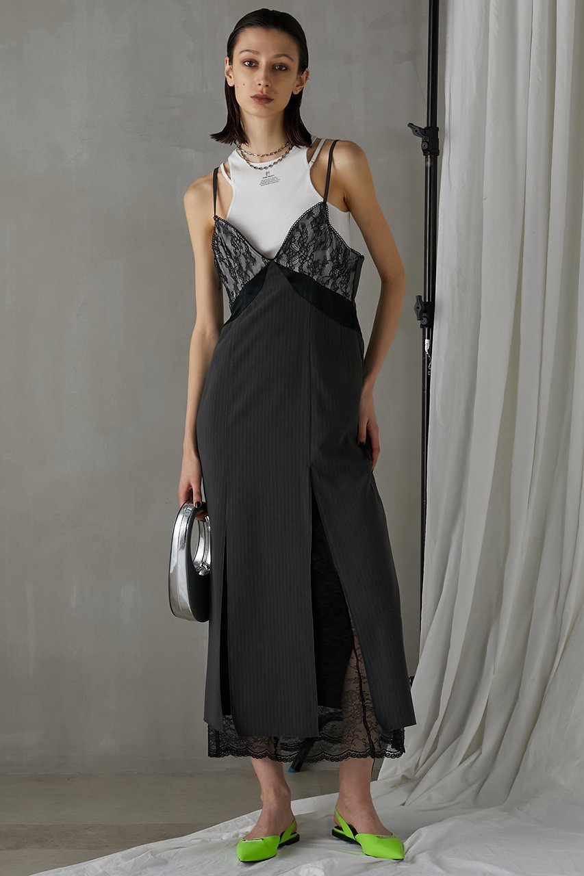 【プランク プロジェクト/PRANK PROJECT】のレースコンビキャミワンピース / Lace Combi Cami Dress 人気、トレンドファッション・服の通販 founy(ファニー) 　ファッション　Fashion　レディースファッション　Fashion for Women　ワンピース　Dresses　フォーマル・パーティードレス・結婚式用ドレス　Elegant & Casual Dresses　キャミソールワンピース　Camisole Dresses　チュニック　Tunic Tops & Dresses　おすすめ　Recommended / Our Picks　インナー　Innerwear　サテン　Satin, Glossy Fabric　ストライプ　Stripe, Striped Pattern　スリット　Slit, Slit Detail　タンク　Tank Top, Sleeveless Top　ダウン　Down, Puffer　チュニック　Tunic, Long Top　フェミニン　Feminine, Girly　マニッシュ　Mannish, Boyish　ミックス　Mix, Mixed Style　レース　Lace, Lace Fabric　ロング　Long, Long-Length　夏　Summer　other-8|ID: prp329100004607919 ipo3291000000034422001