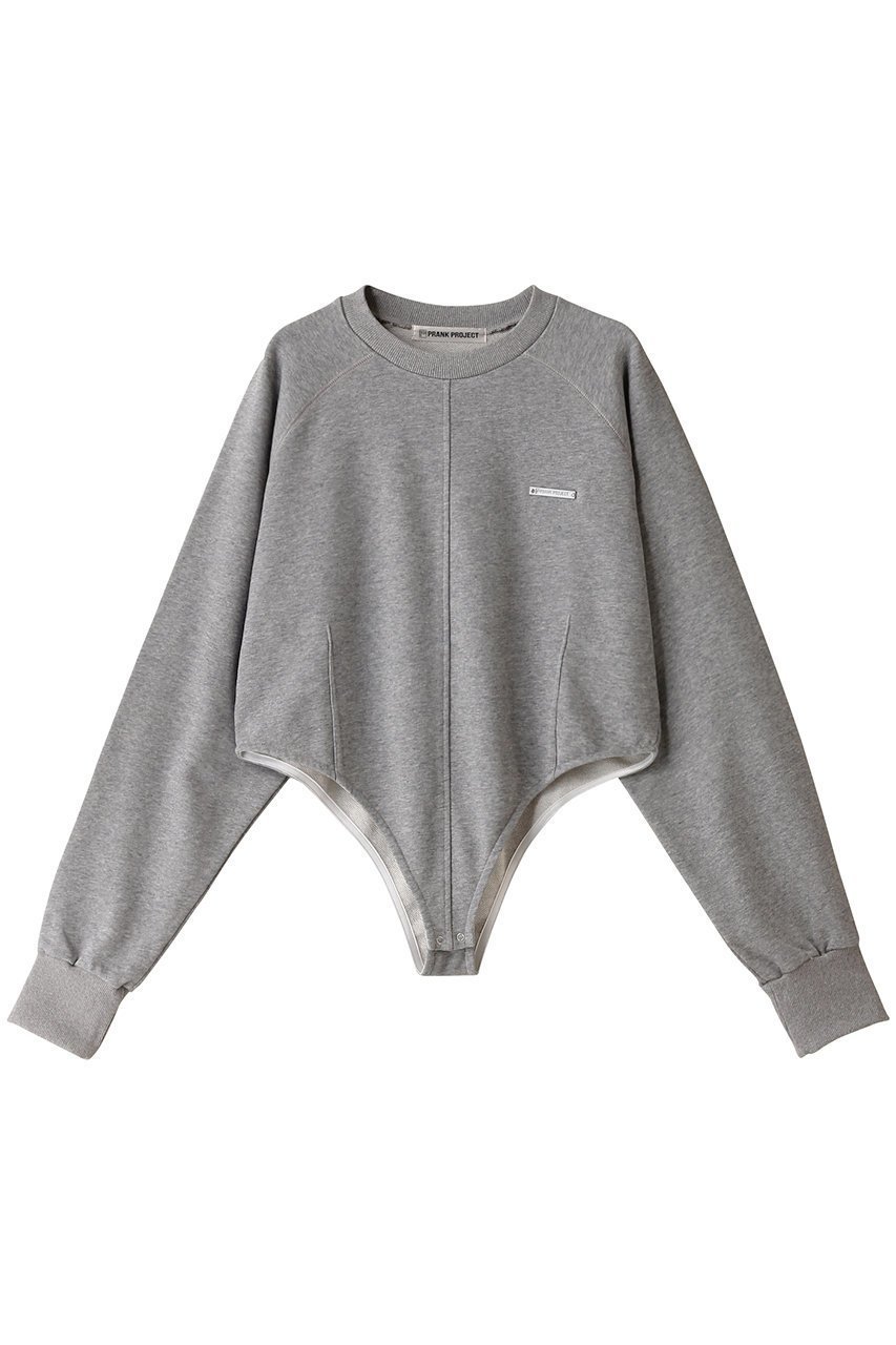 【プランク プロジェクト/PRANK PROJECT】のスウェットボディースーツ / Sweatshirt Bodysuit インテリア・キッズ・メンズ・レディースファッション・服の通販 founy(ファニー) 　ファッション　Fashion　レディースファッション　Fashion for Women　トップス・カットソー　Cut & Sew Tops　シャツ・ブラウス・オフィスカジュアル　Elegant Blouses & Button-Ups　レディースパーカー・カジュアルフーディー　Casual Hoodies & Sweatshirts　ロングTシャツ・Tシャツ　Longline T-Shirts & Tees　スウェット・クルーネックトップス　Sweatshirts & Crewnecks / Relaxed Fit Sweat Tops　カットソー・ベーシックTシャツ　Cut-and-Sewn Tops / Stretch Tees & Basics　おすすめ　Recommended / Our Picks　シンプル　Simple, Minimal　スウェット / スエット　Sweatshirt, Sweatwear　スリーブ　Sleeve, Long Sleeve / Short Sleeve　スーツ　Suit, Formalwear　ルーズ　Loose, Oversized　ロング　Long, Long-Length　GRY(グレー)|ID: prp329100004607920 ipo3291000000032914045